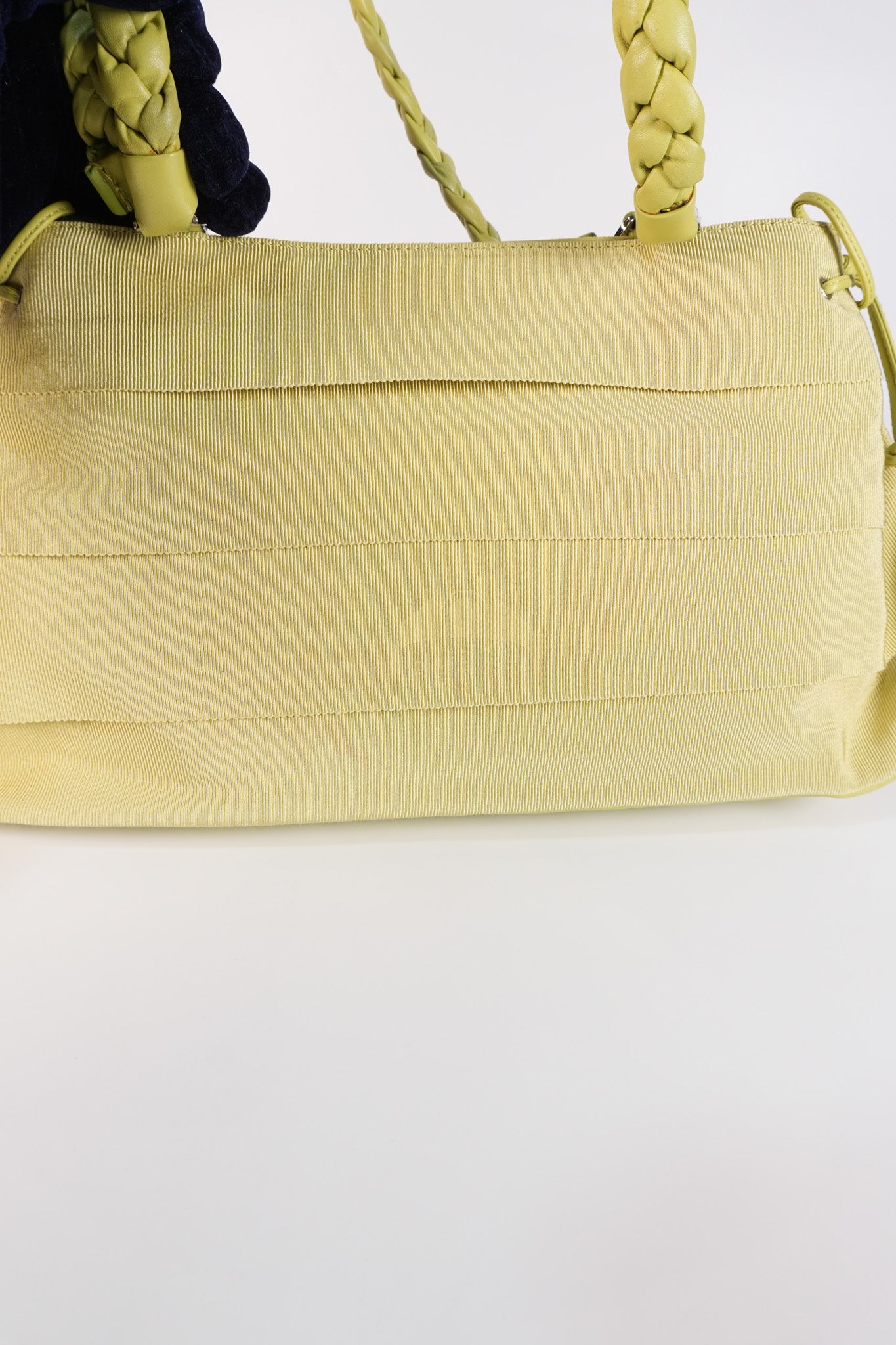 Pleated Light Green Grossgrain Nylon Shoulder Bag | Purse Maison Luxury Bags Shop