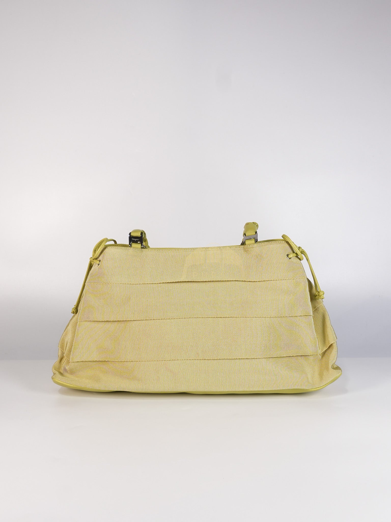 Pleated Light Green Grossgrain Nylon Shoulder Bag | Purse Maison Luxury Bags Shop