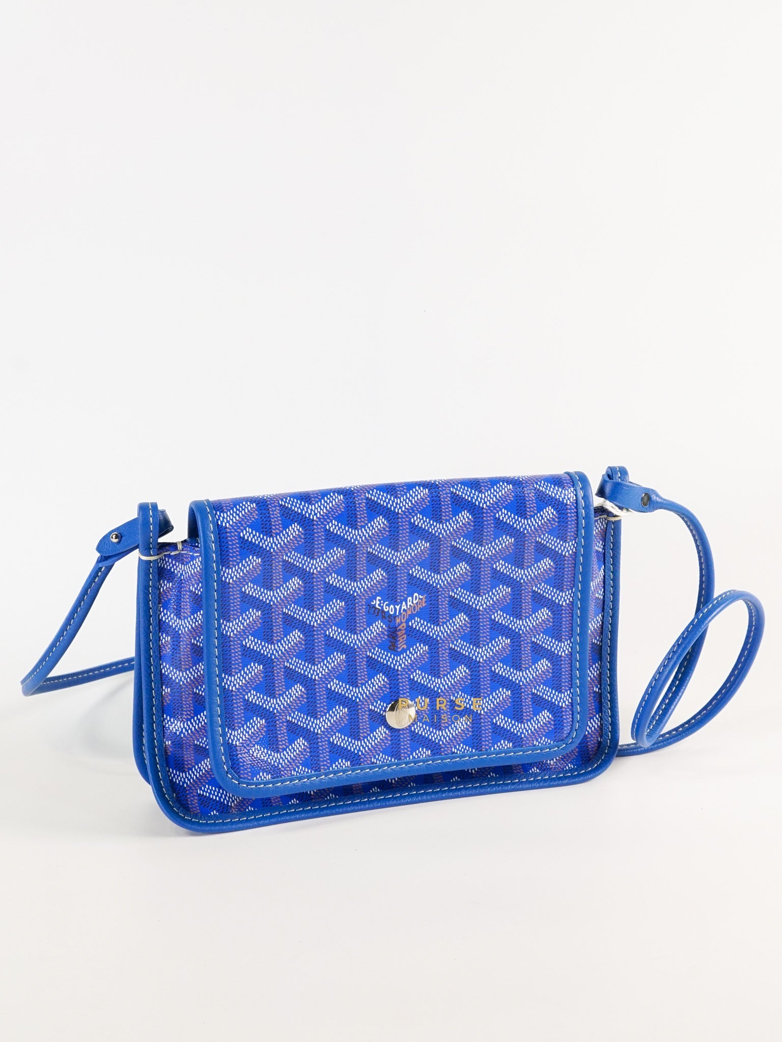 Plumet Bleu Goyardine Canvas Crossbody Bag | Purse Maison Luxury Bags Shop