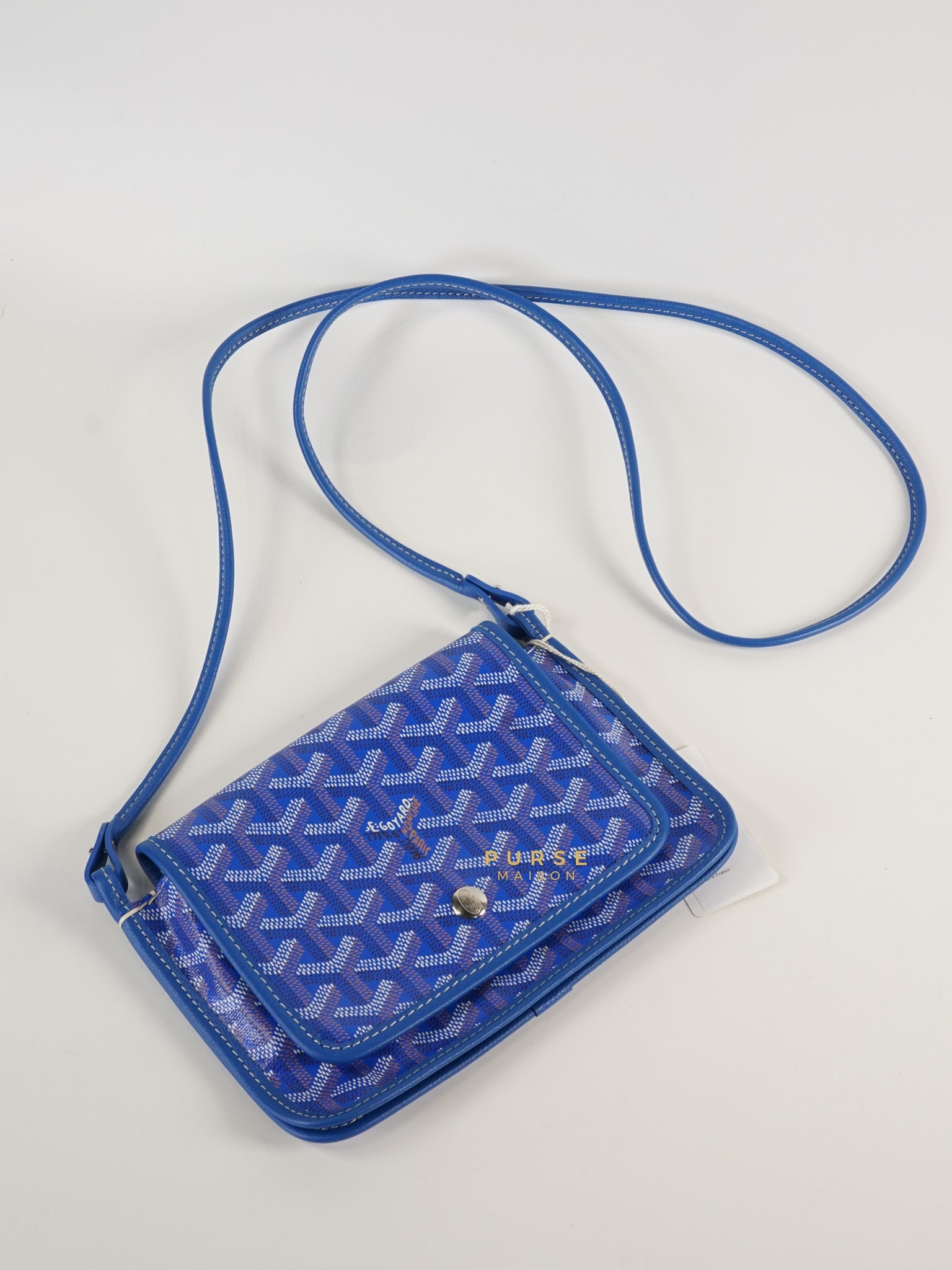 Plumet Bleu Goyardine Canvas Crossbody Bag | Purse Maison Luxury Bags Shop