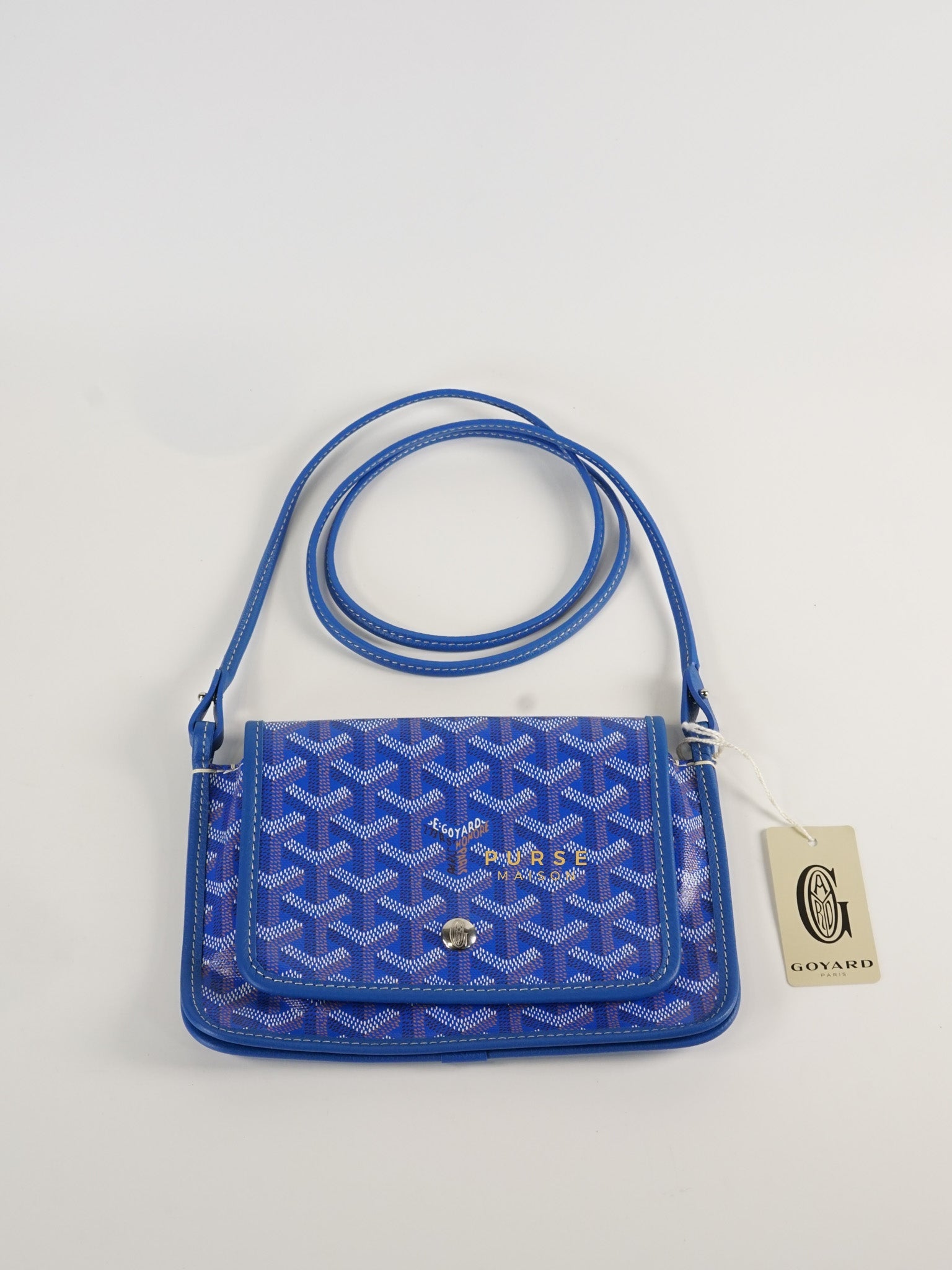 Plumet Bleu Goyardine Canvas Crossbody Bag | Purse Maison Luxury Bags Shop