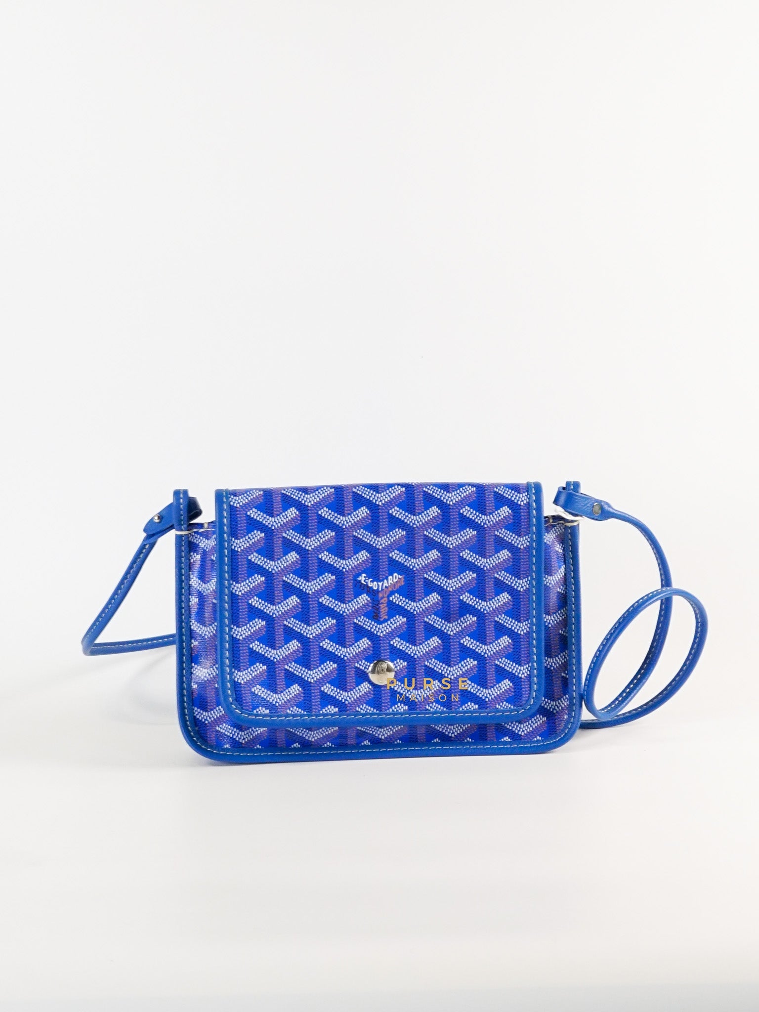 Plumet Bleu Goyardine Canvas Crossbody Bag | Purse Maison Luxury Bags Shop