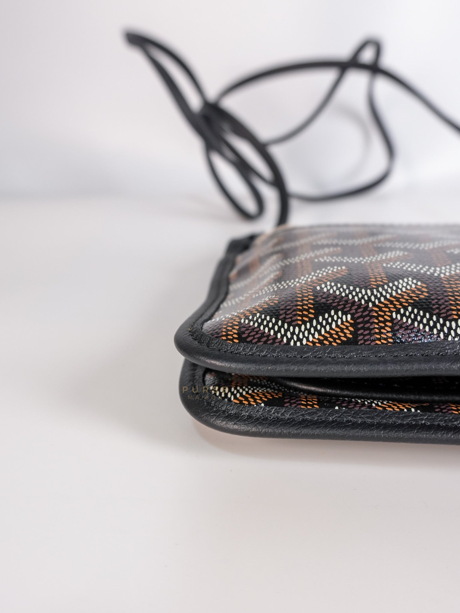 Plumet in Black Goyardine Canvas | Purse Maison Luxury Bags Shop
