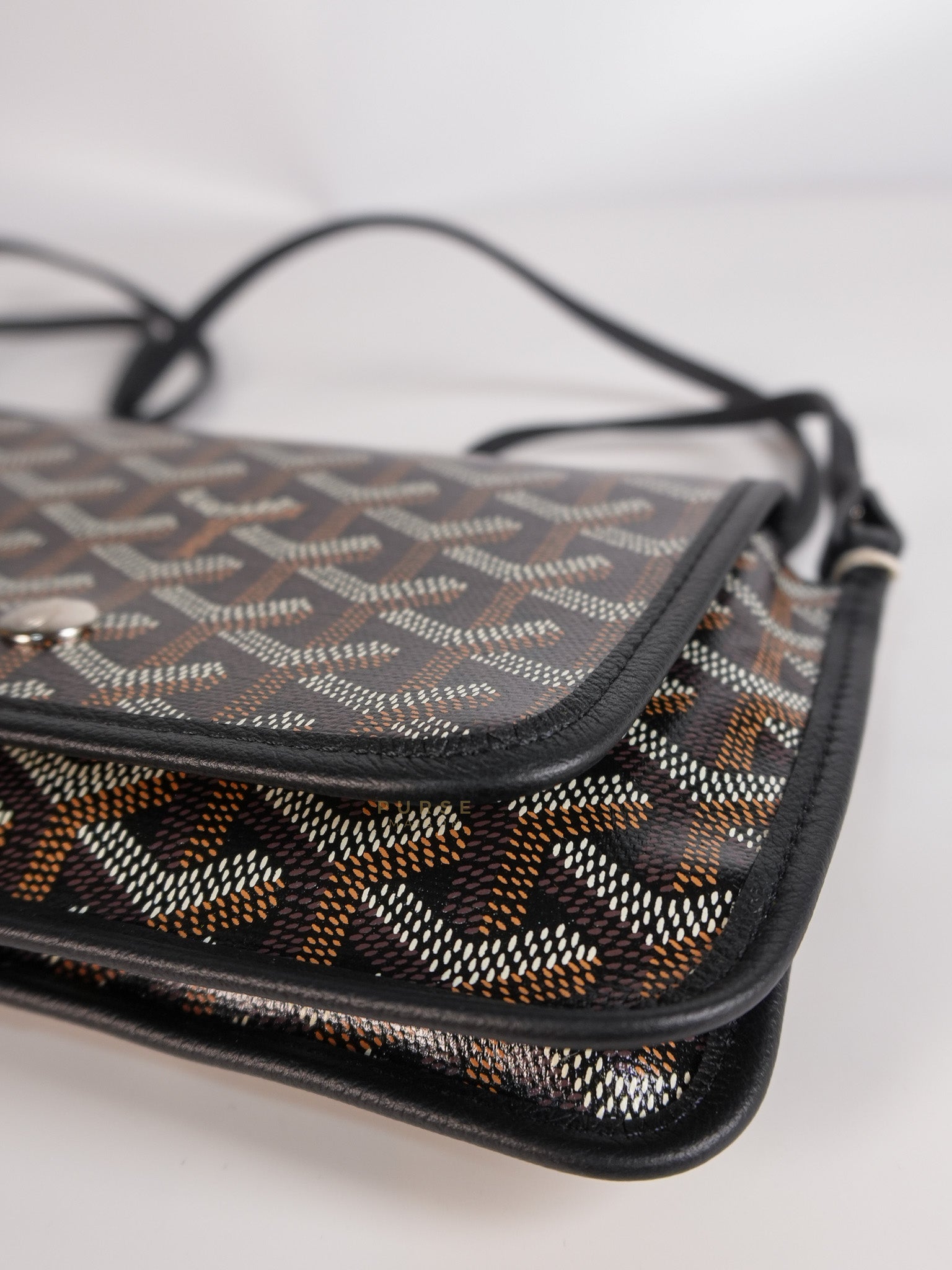 Plumet in Black Goyardine Canvas | Purse Maison Luxury Bags Shop