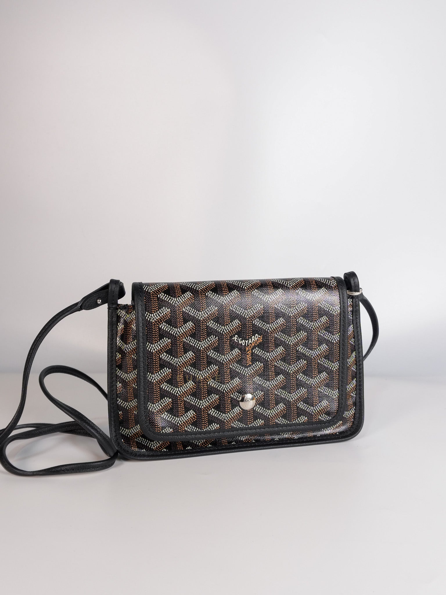 Plumet in Black Goyardine Canvas | Purse Maison Luxury Bags Shop