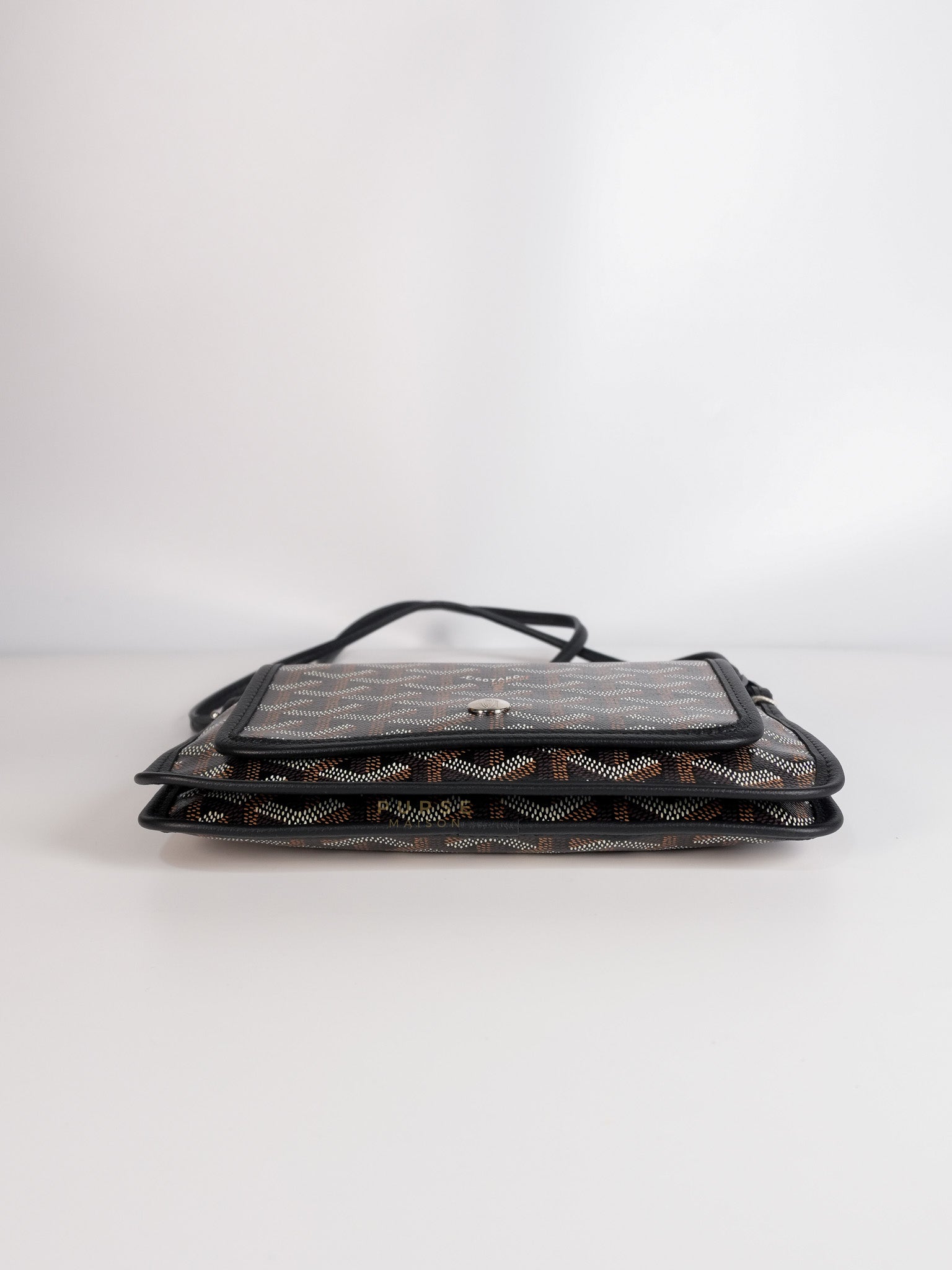 Plumet in Black Goyardine Canvas | Purse Maison Luxury Bags Shop