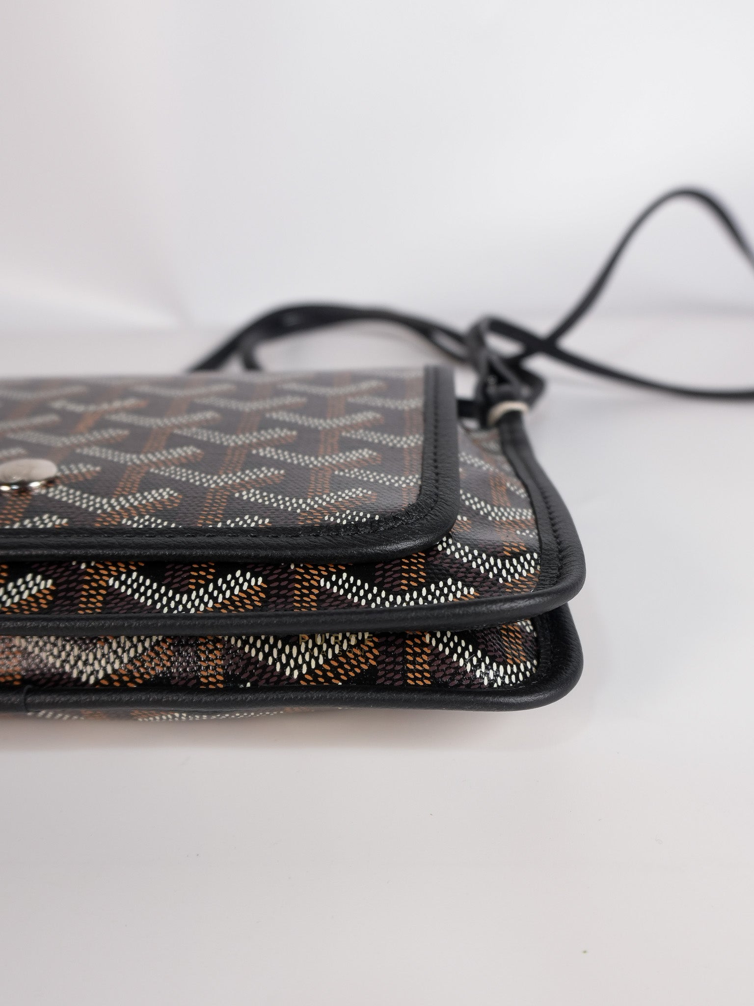 Plumet in Black Goyardine Canvas | Purse Maison Luxury Bags Shop