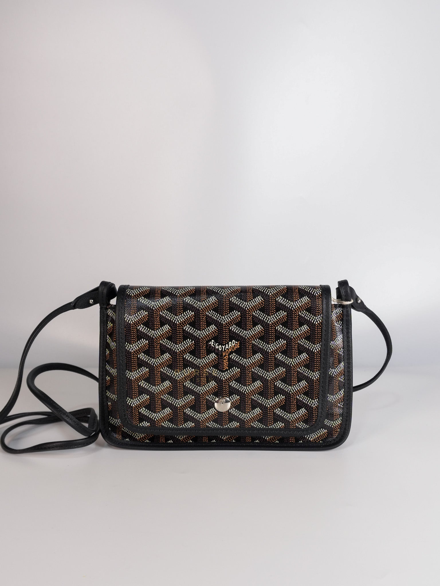 Plumet in Black Goyardine Canvas | Purse Maison Luxury Bags Shop