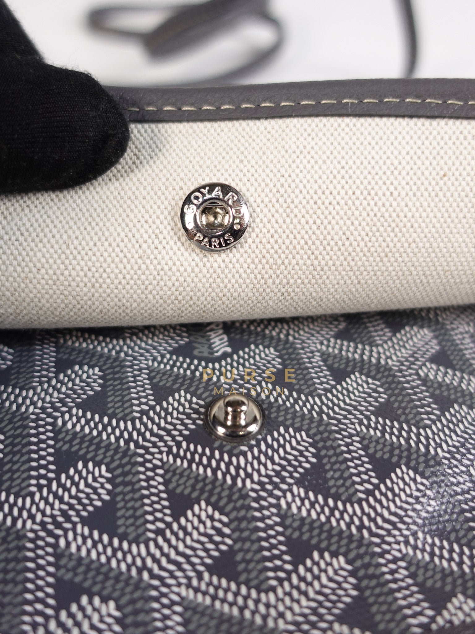 Plumet in Gray Goyadine Canvas | Purse Maison Luxury Bags Shop