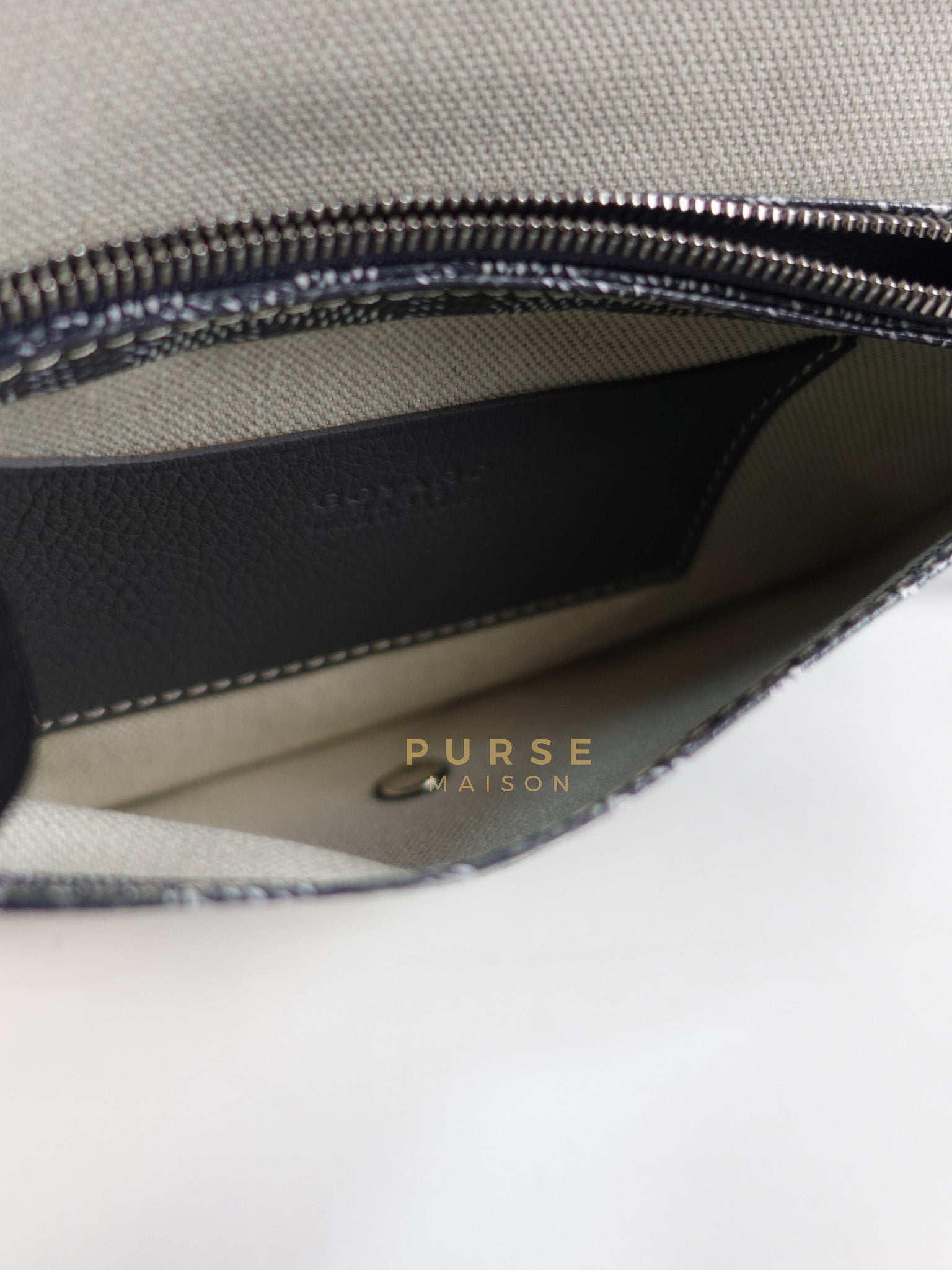 Plumet in Gray Goyadine Canvas | Purse Maison Luxury Bags Shop