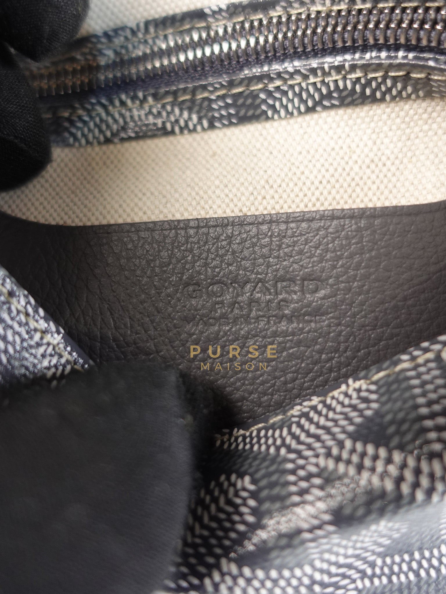 Plumet in Gray Goyadine Canvas | Purse Maison Luxury Bags Shop