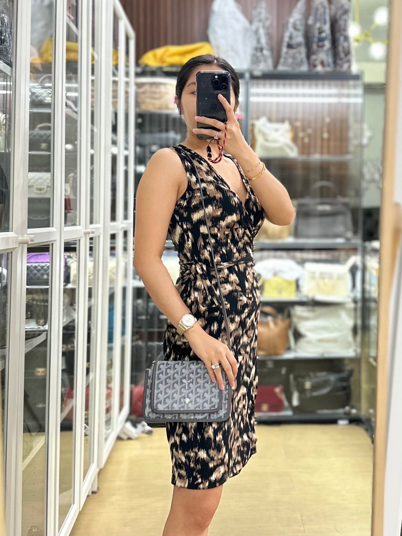 Plumet in Gray Goyadine Canvas | Purse Maison Luxury Bags Shop