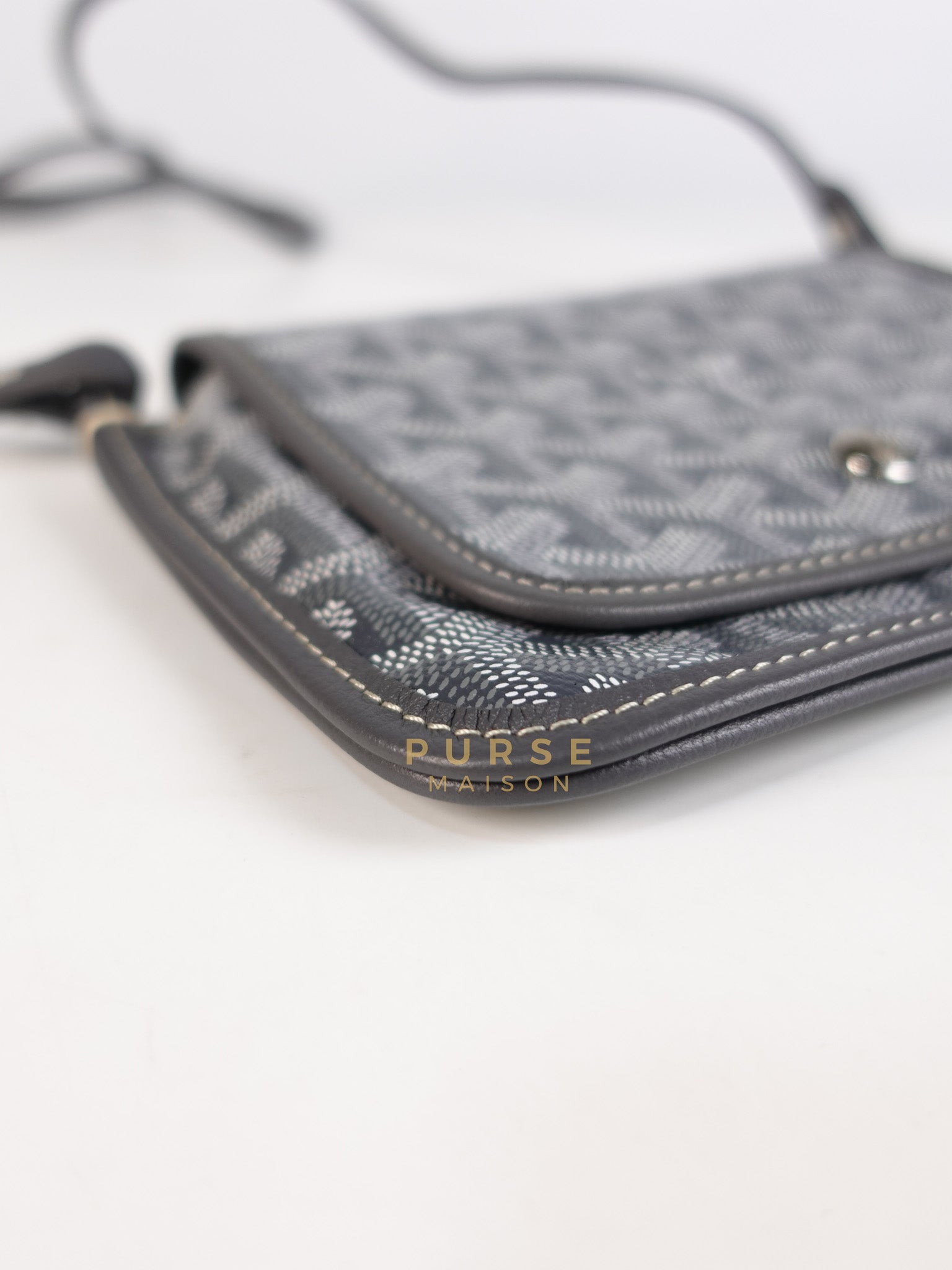 Plumet in Gray Goyadine Canvas | Purse Maison Luxury Bags Shop
