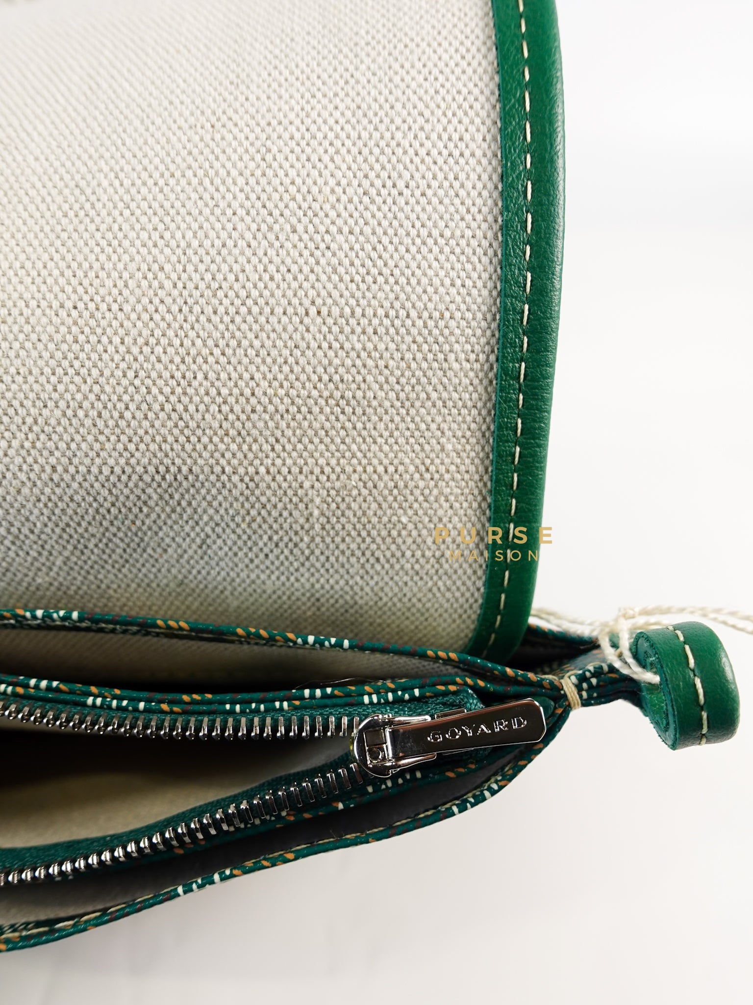 Plumet Vert Goyardine Canvas Crossbody Bag | Purse Maison Luxury Bags Shop