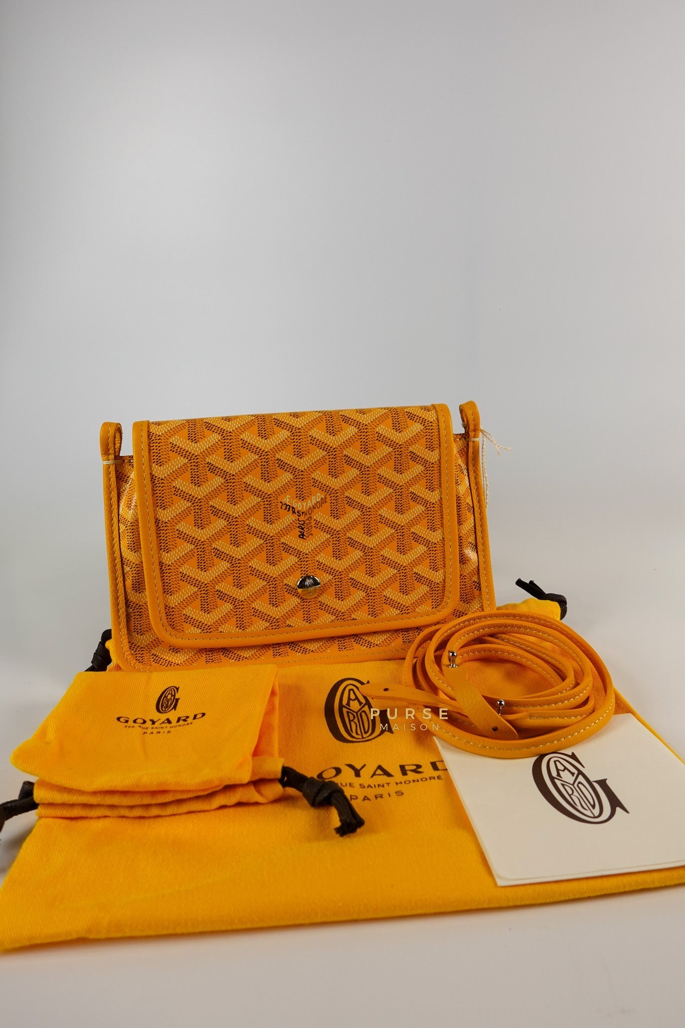 Plumet Yellow Goyardine Canvas Crossbody Bag | Purse Maison Luxury Bags Shop