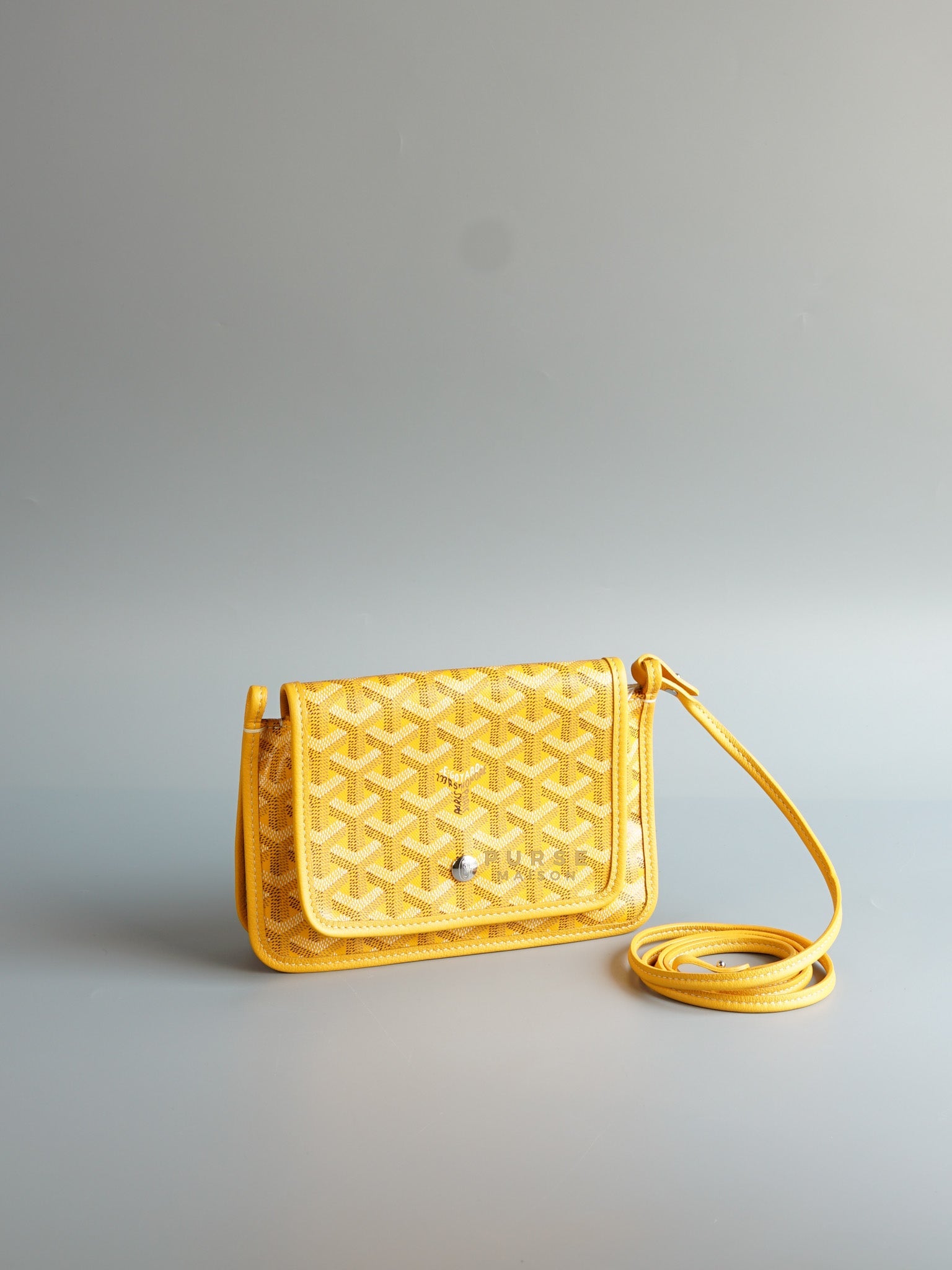 Plumet Yellow Goyardine Canvas Crossbody Bag | Purse Maison Luxury Bags Shop