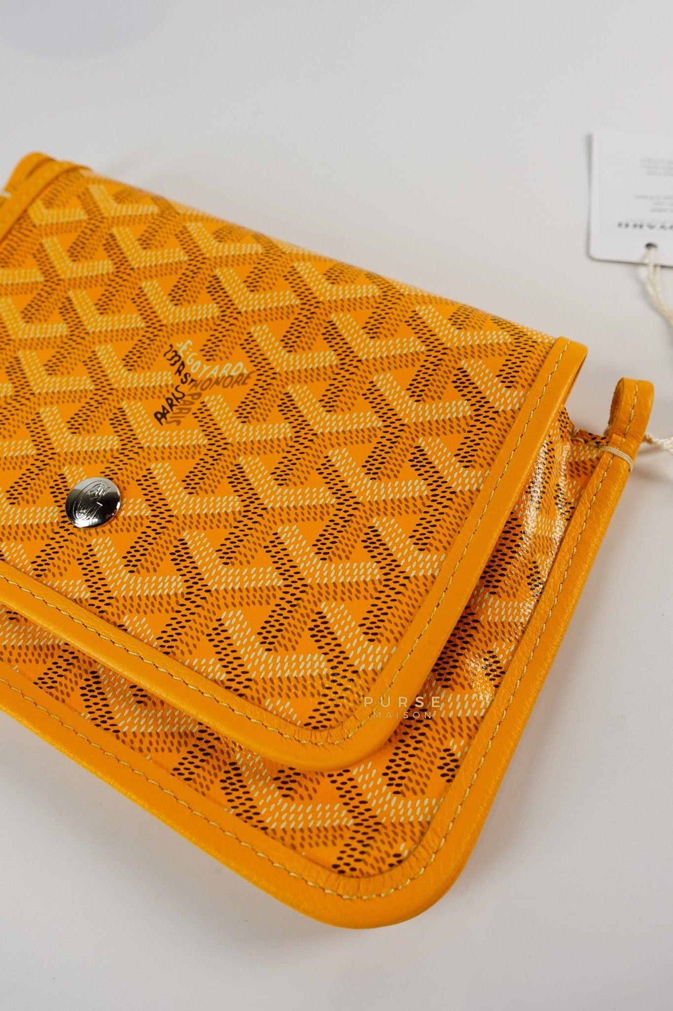 Plumet Yellow Goyardine Canvas Crossbody Bag | Purse Maison Luxury Bags Shop