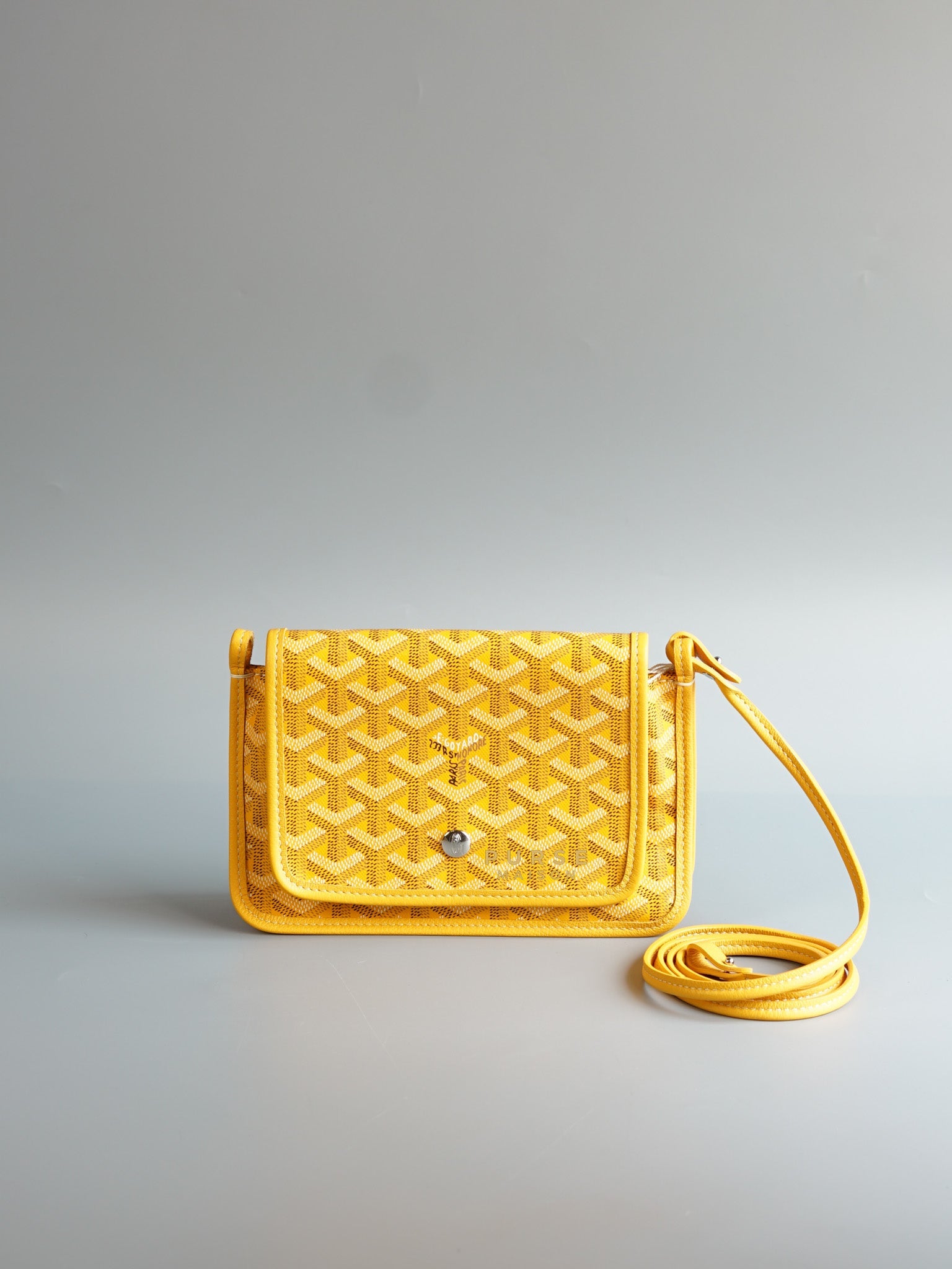 Plumet Yellow Goyardine Canvas Crossbody Bag | Purse Maison Luxury Bags Shop