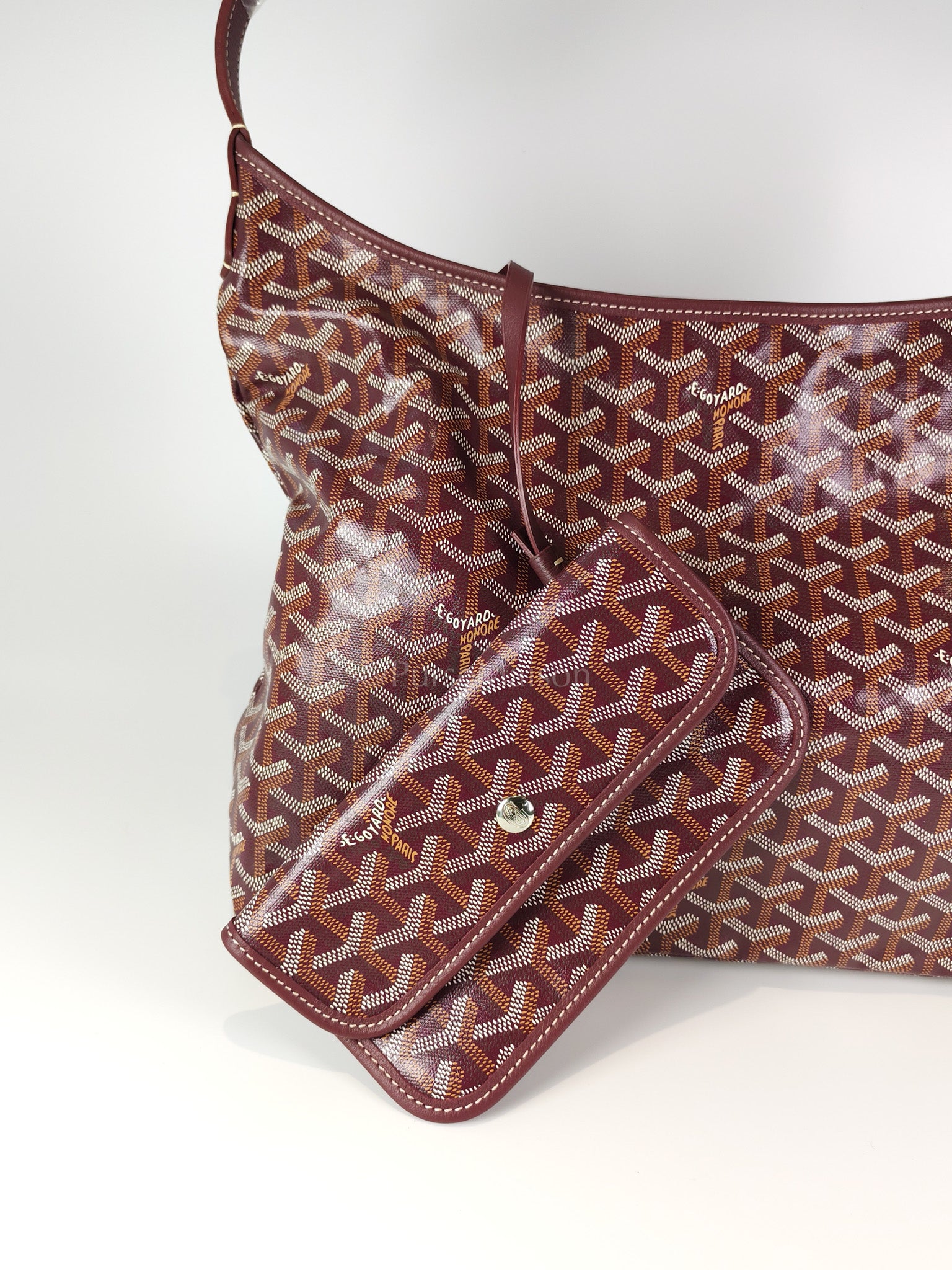 Boheme PM Burgundy in Goyardine Canvas