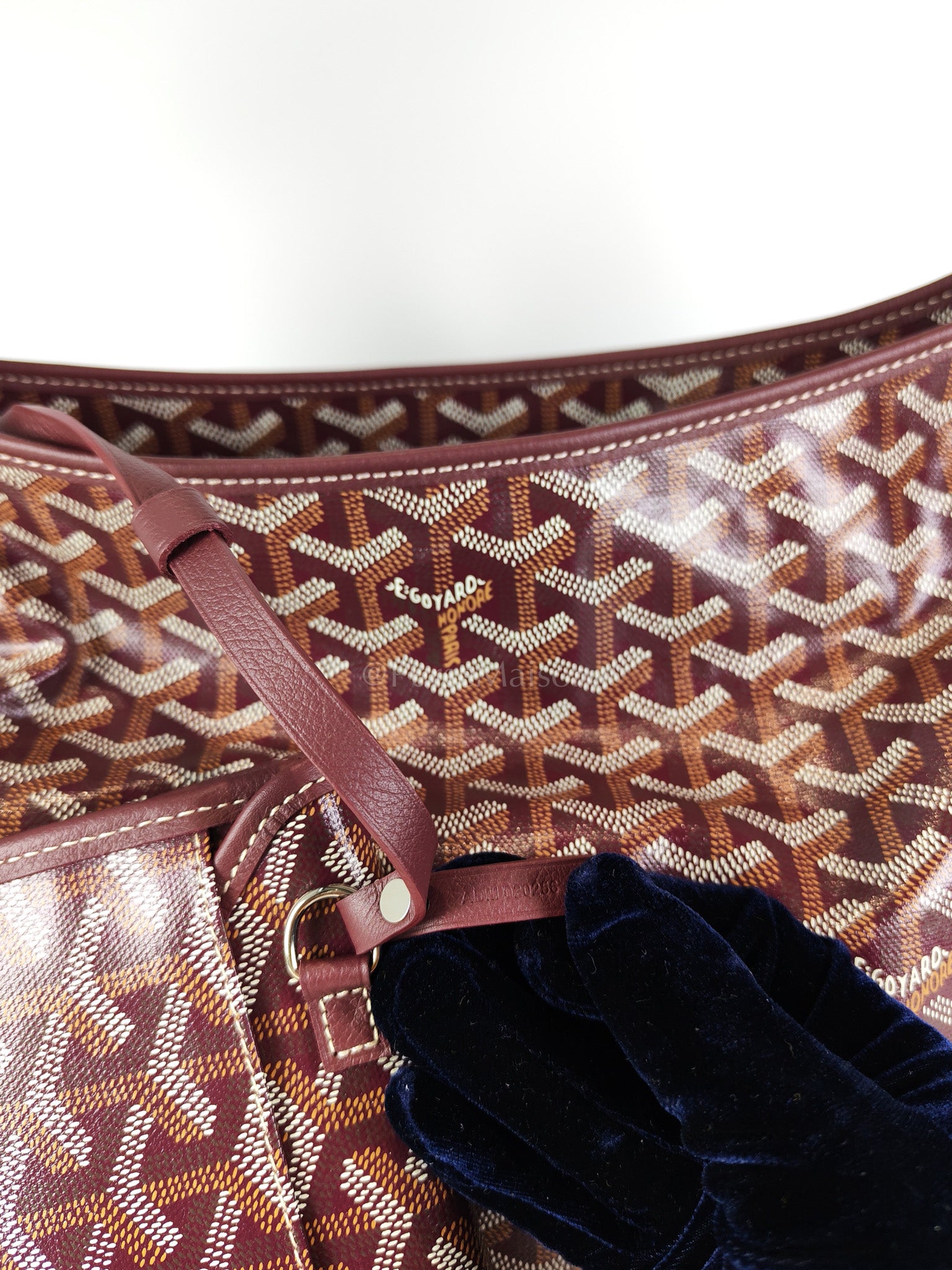 Boheme PM Burgundy in Goyardine Canvas