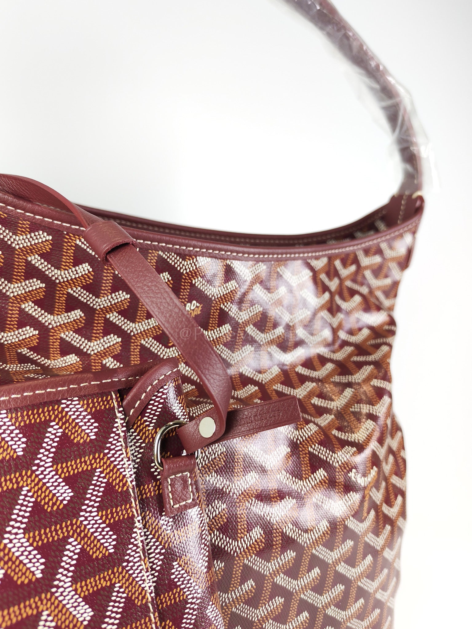 Boheme PM Burgundy in Goyardine Canvas