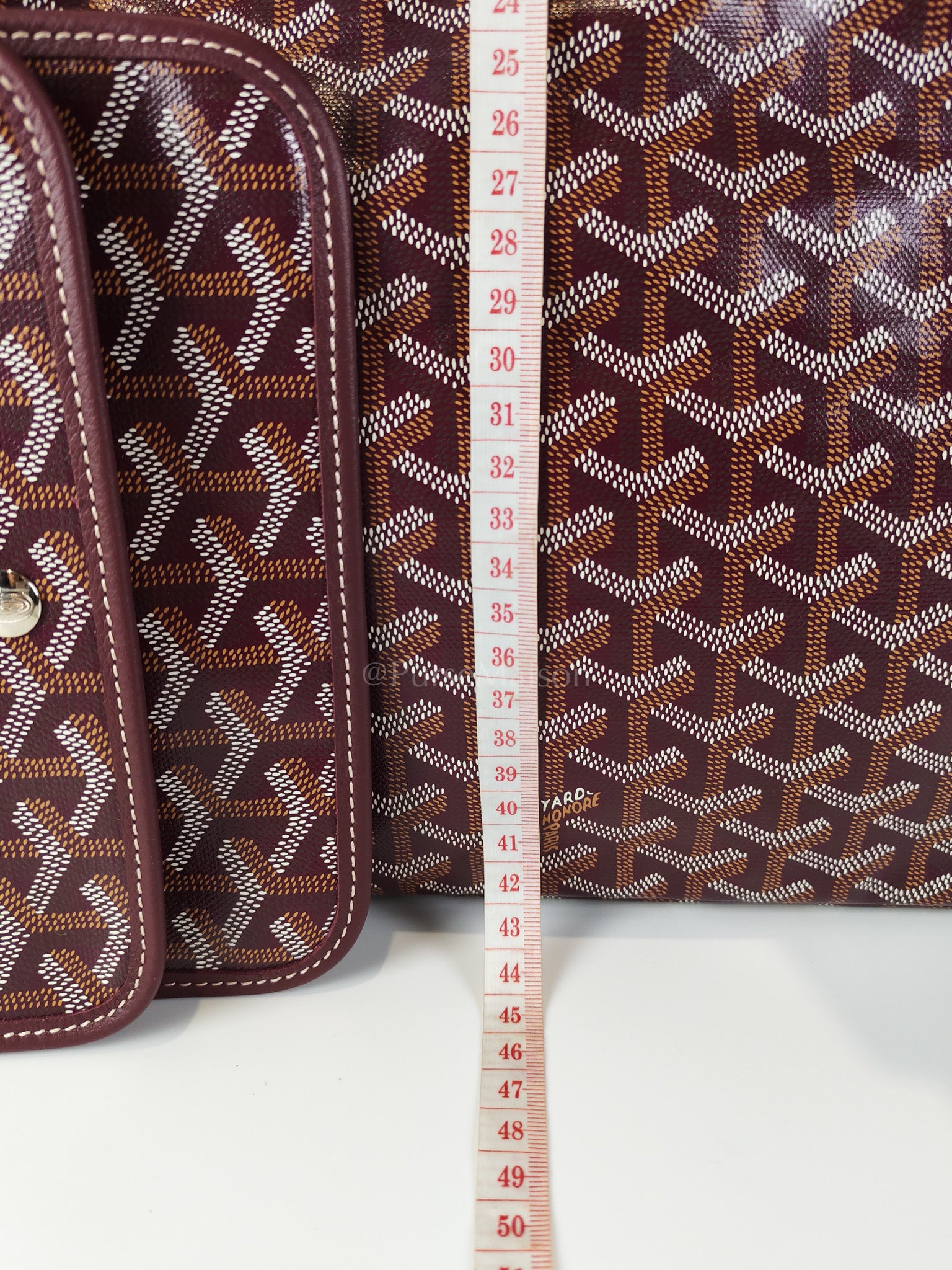 Boheme PM Burgundy in Goyardine Canvas