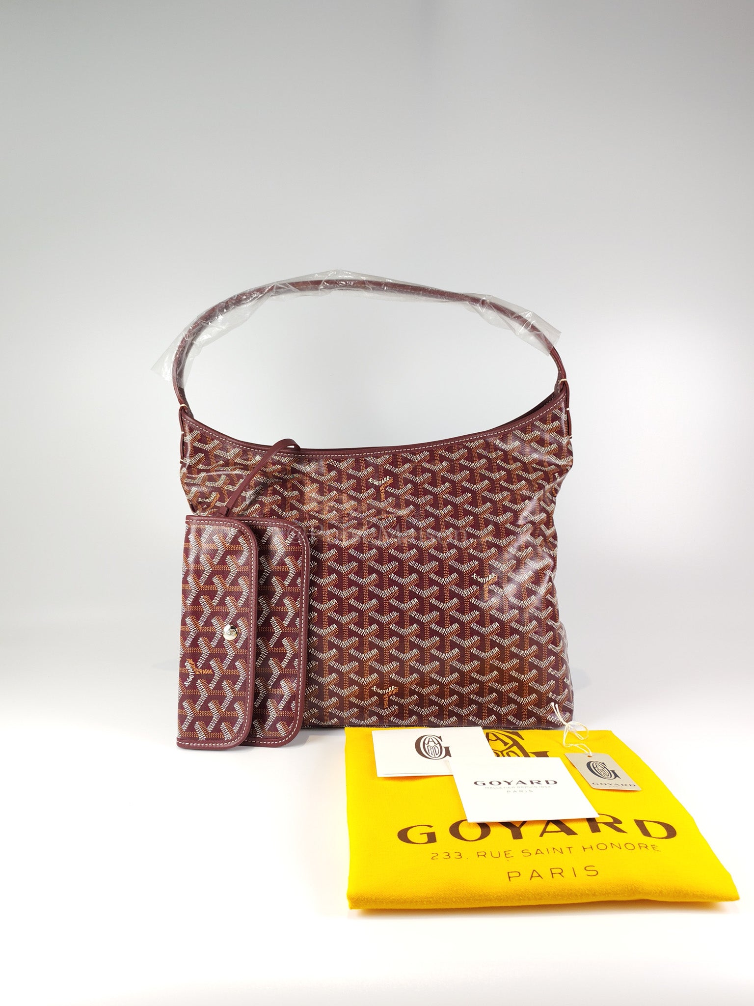 Boheme PM Burgundy in Goyardine Canvas