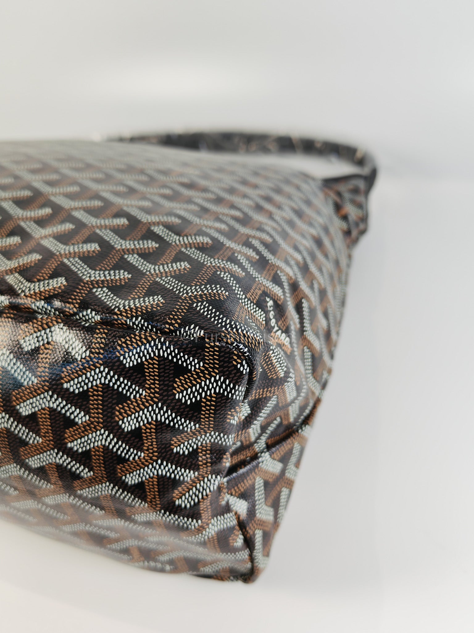 Boheme in Black Goyardine Canvas Hobo Bag