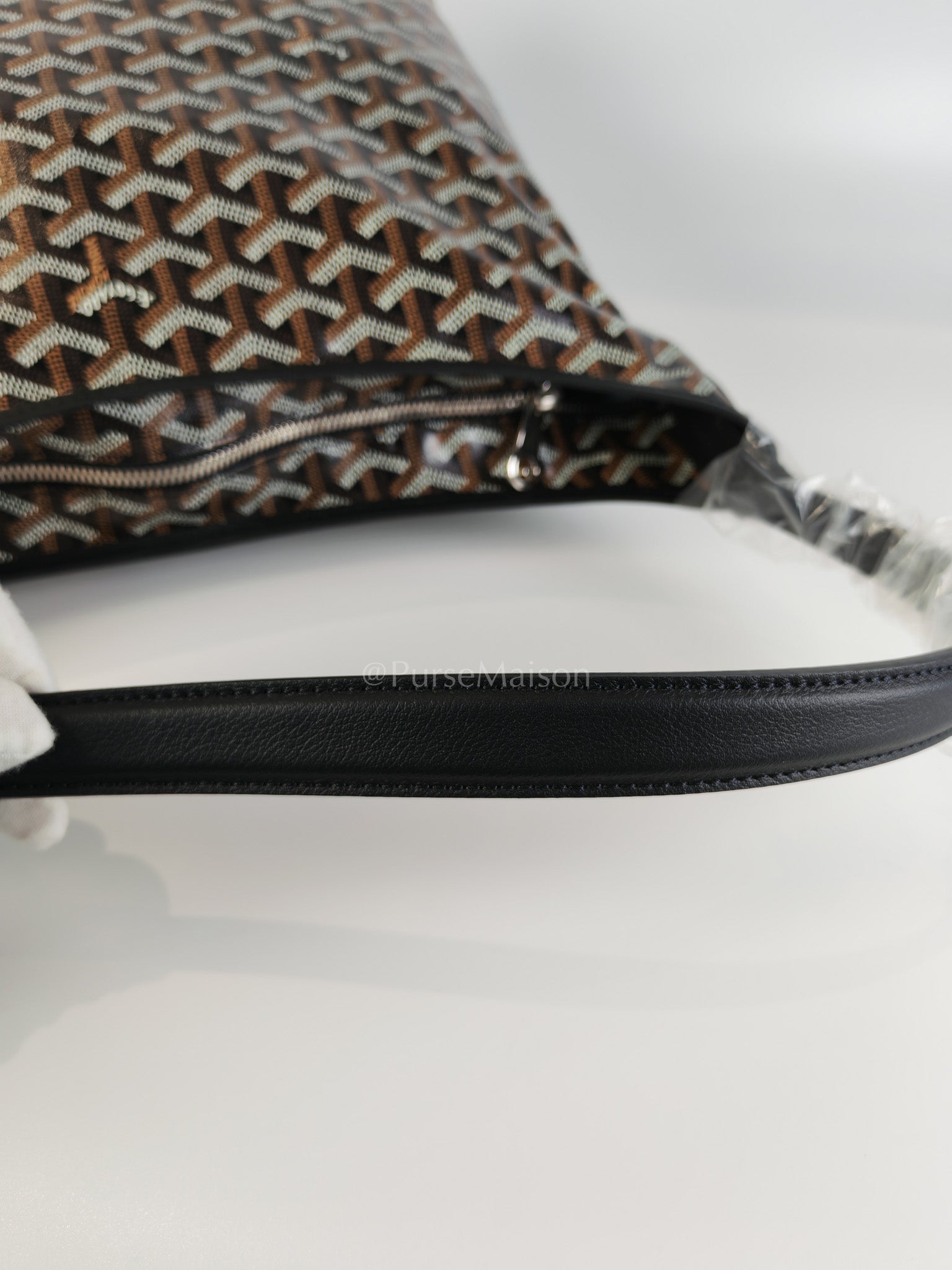 Boheme in Black Goyardine Canvas Hobo Bag