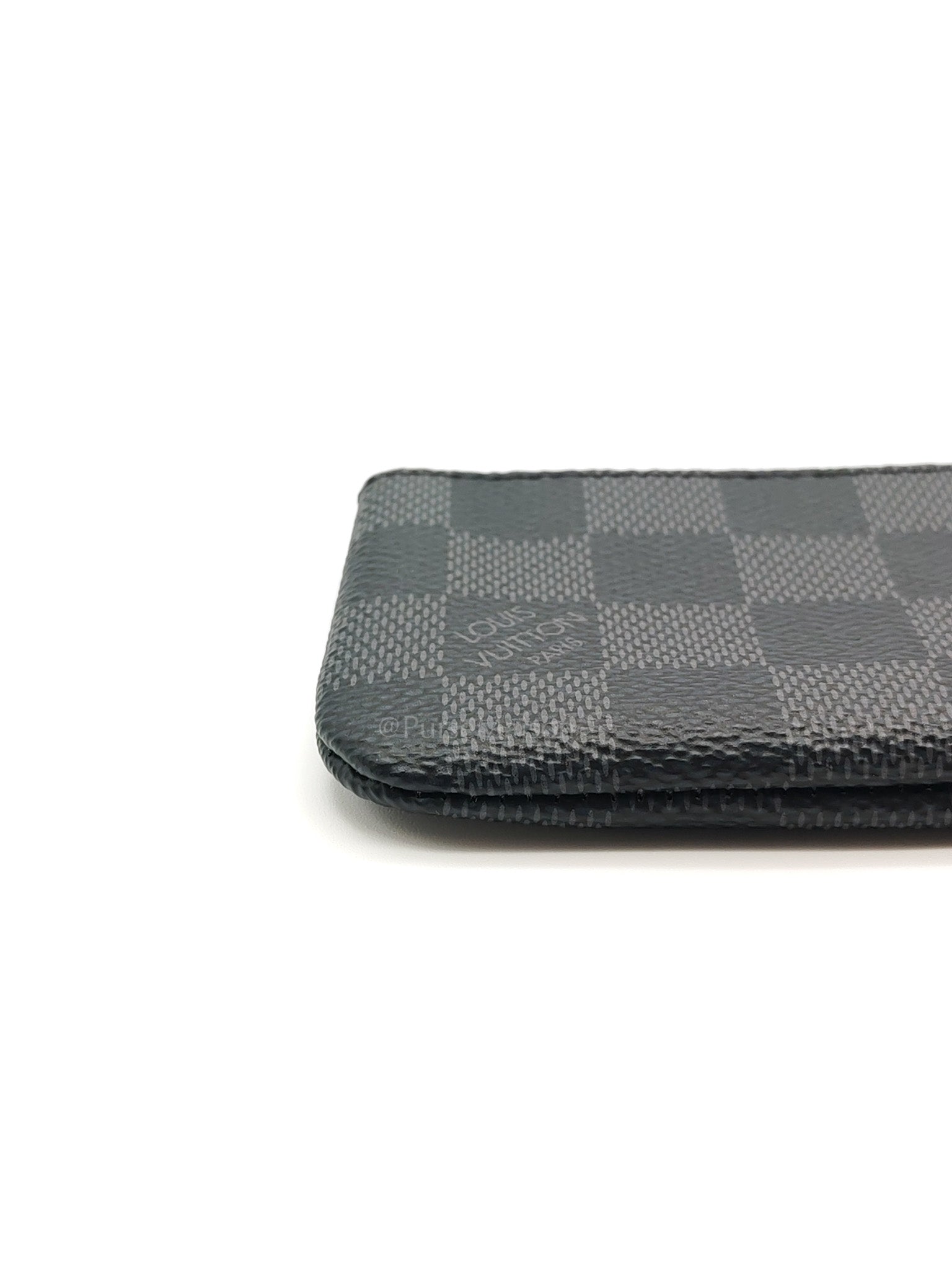 Pochette Cles Key Pouch in Damier Graphite Canvas & Silver Hardware (Datecode: CT4205) | Purse Maison Luxury Bags Shop