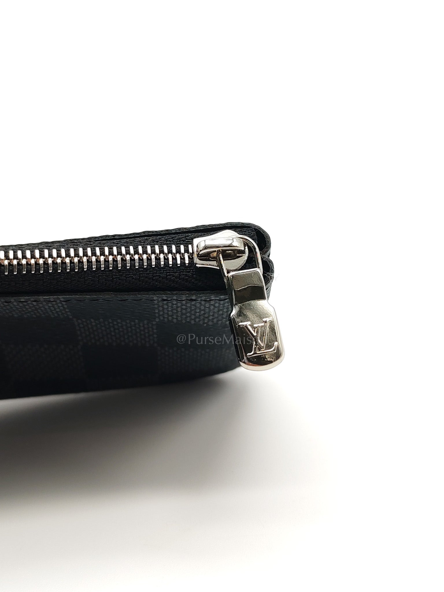 Pochette Cles Key Pouch in Damier Graphite Canvas & Silver Hardware (Datecode: CT4205) | Purse Maison Luxury Bags Shop