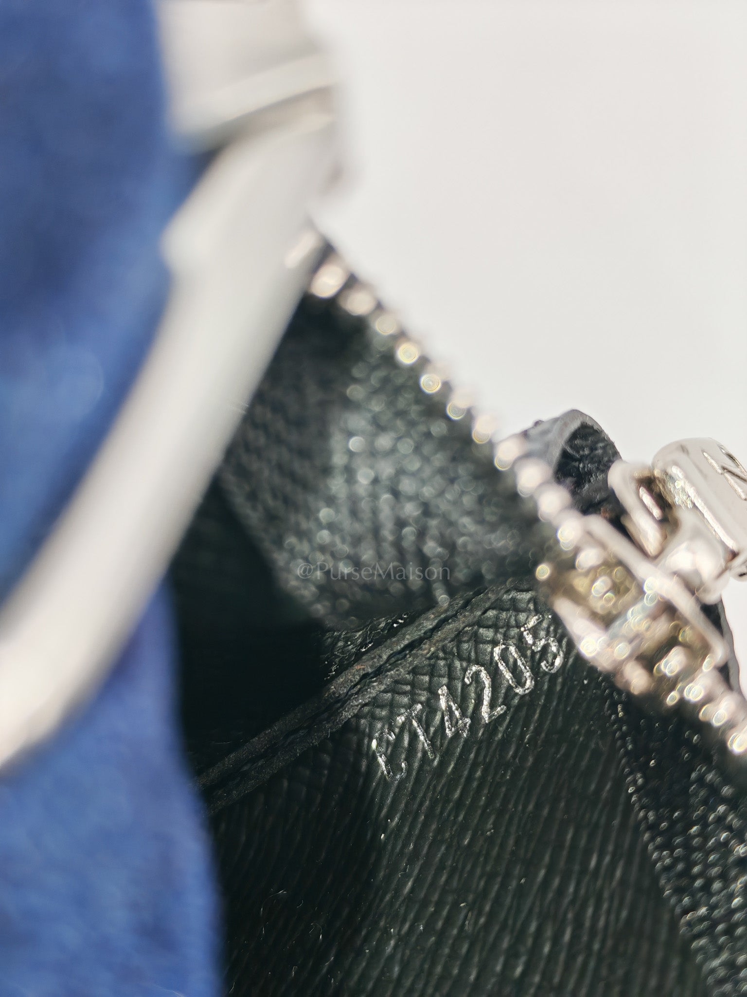 Pochette Cles Key Pouch in Damier Graphite Canvas & Silver Hardware (Datecode: CT4205) | Purse Maison Luxury Bags Shop