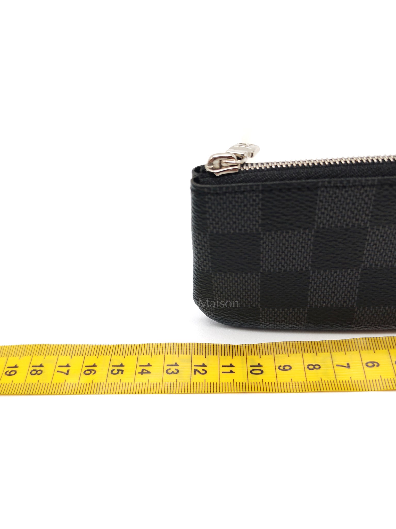 Pochette Cles Key Pouch in Damier Graphite Canvas & Silver Hardware (Datecode: CT4205) | Purse Maison Luxury Bags Shop