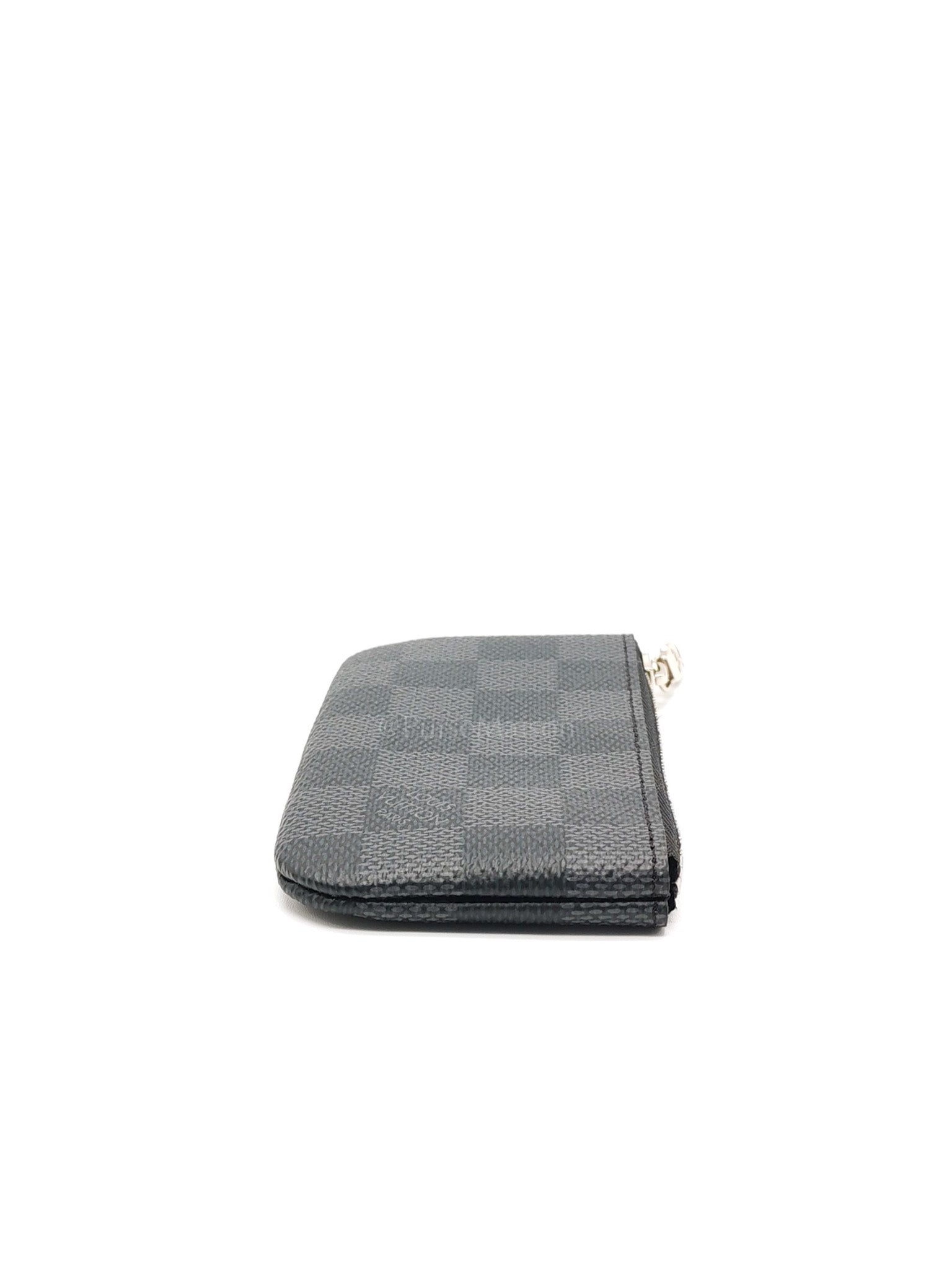 Pochette Cles Key Pouch in Damier Graphite Canvas & Silver Hardware (Datecode: CT4205) | Purse Maison Luxury Bags Shop