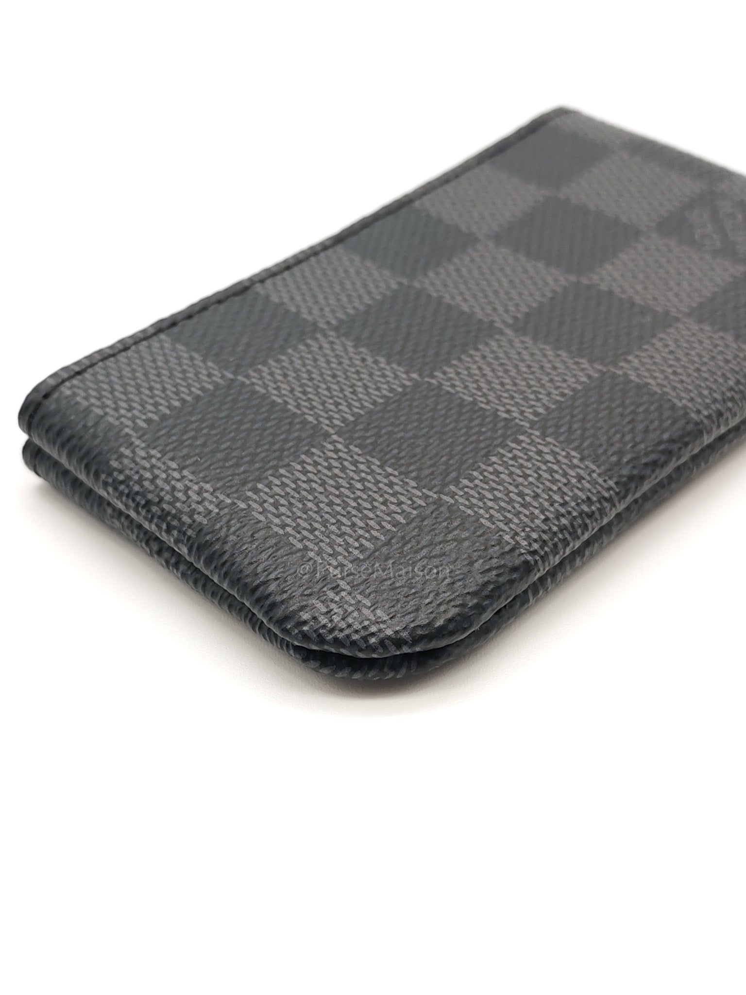 Pochette Cles Key Pouch in Damier Graphite Canvas & Silver Hardware (Datecode: CT4205) | Purse Maison Luxury Bags Shop