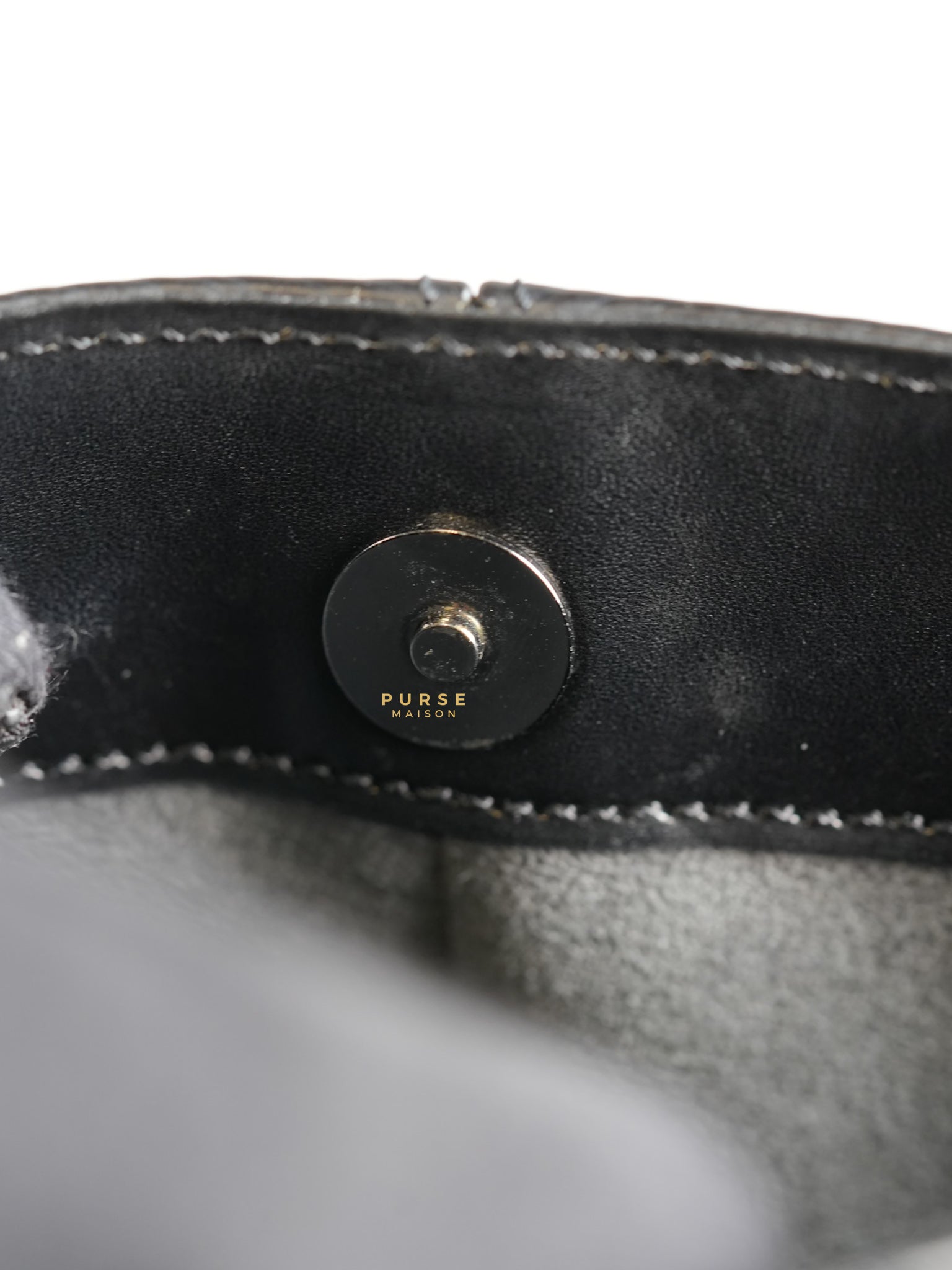 Pochette Demi-Lune Black Epi Leather Hand bag (microchip) | Purse Maison Luxury Bags Shop