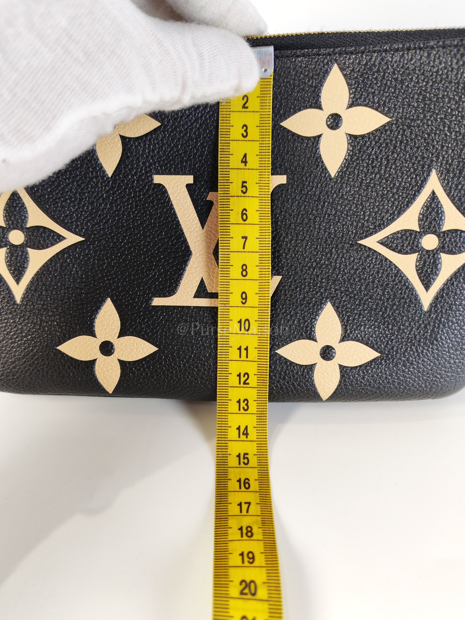 Pochette Double Zip in Bi-color Monogram Empriente Leather (Microchip) | Purse Maison Luxury Bags Shop