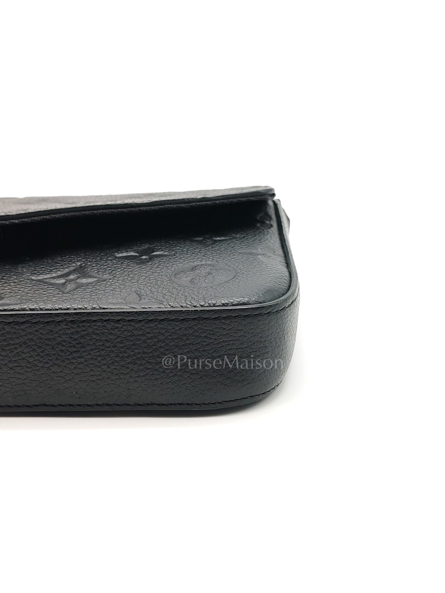 Pochette Felicie in Black Monogram Empreinte Leather (Date Code: SD2168) | Purse Maison Luxury Bags Shop