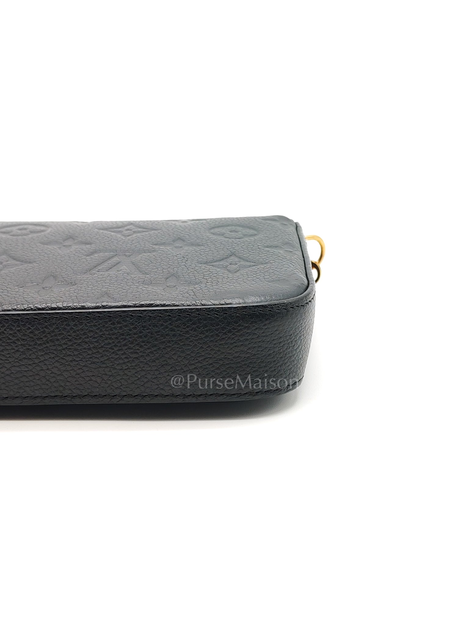 Pochette Felicie in Black Monogram Empreinte Leather (Date Code: SD2168) | Purse Maison Luxury Bags Shop