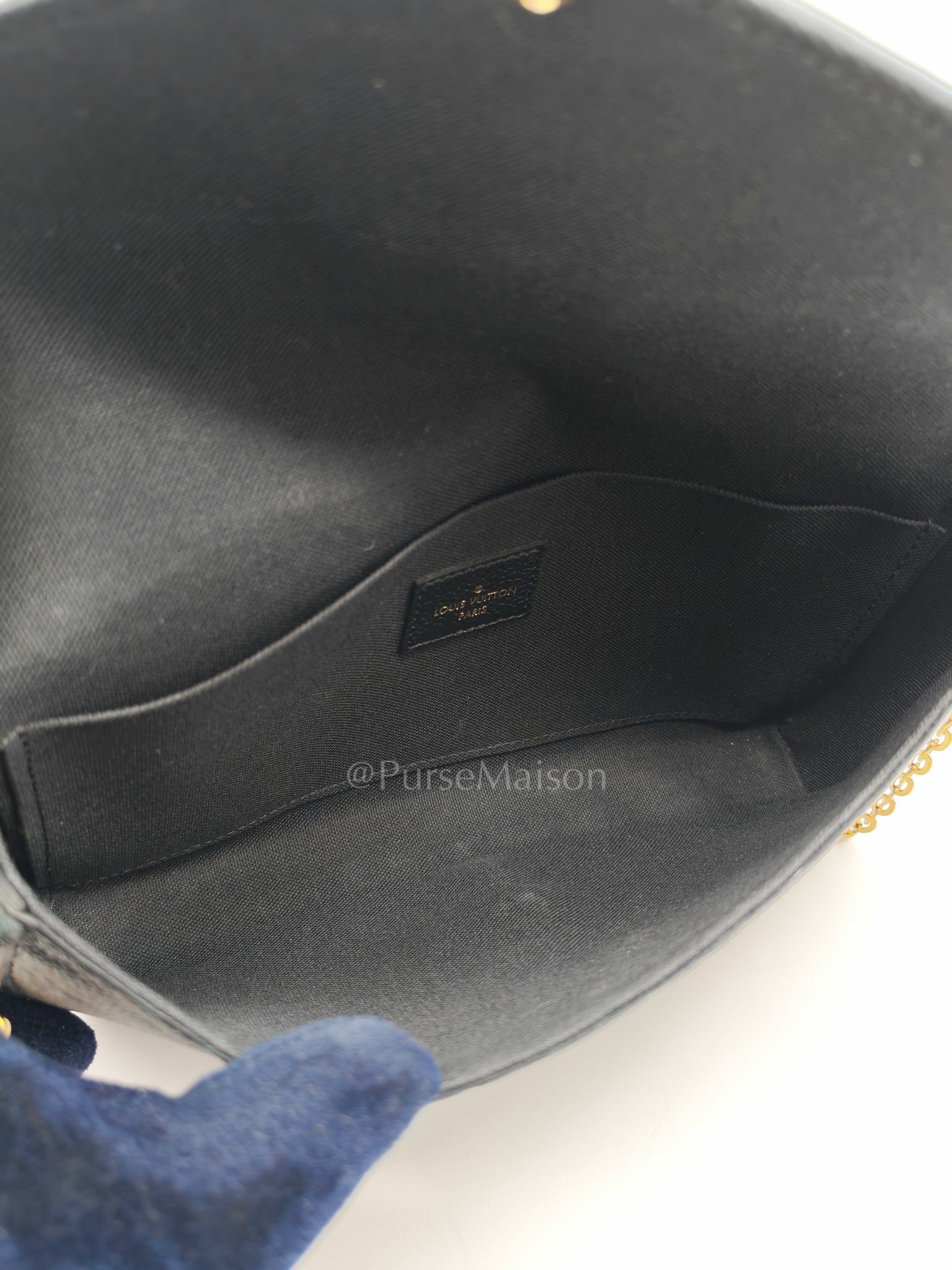 Pochette Felicie in Black Monogram Empreinte Leather (Date Code: SD2168) | Purse Maison Luxury Bags Shop