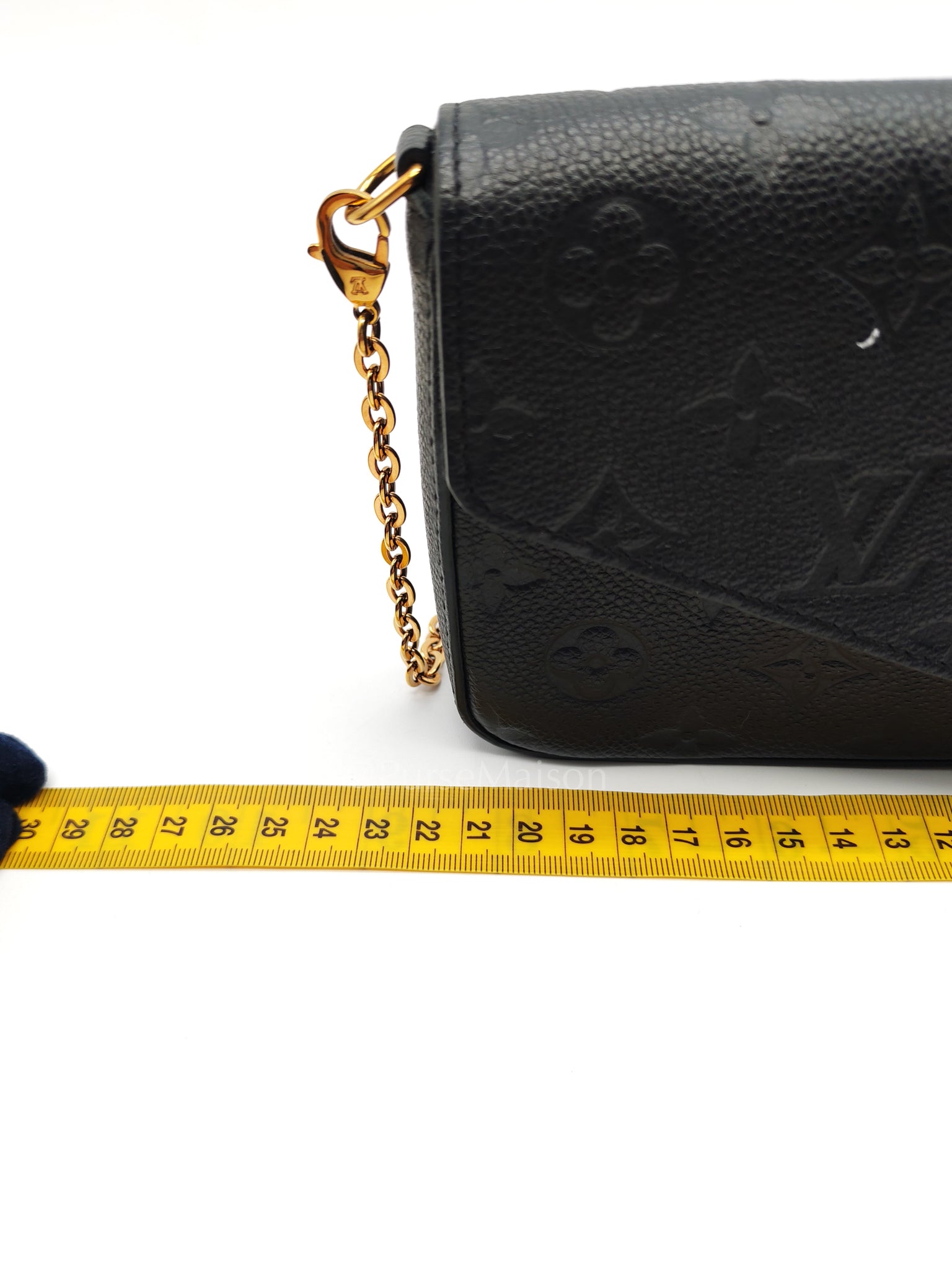 Pochette Felicie in Black Monogram Empreinte Leather (Date Code: SD2168) | Purse Maison Luxury Bags Shop