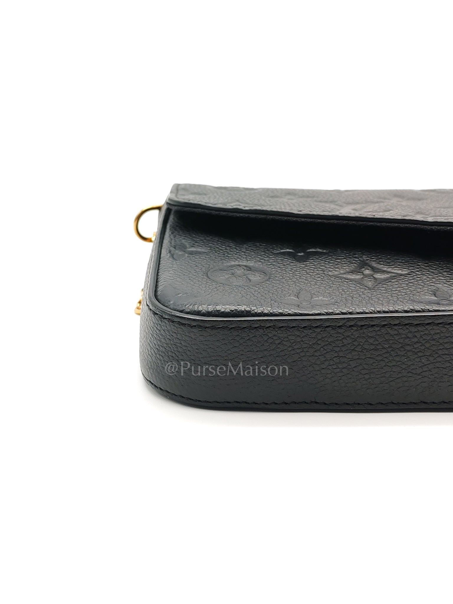 Pochette Felicie in Black Monogram Empreinte Leather (Date Code: SD2168) | Purse Maison Luxury Bags Shop