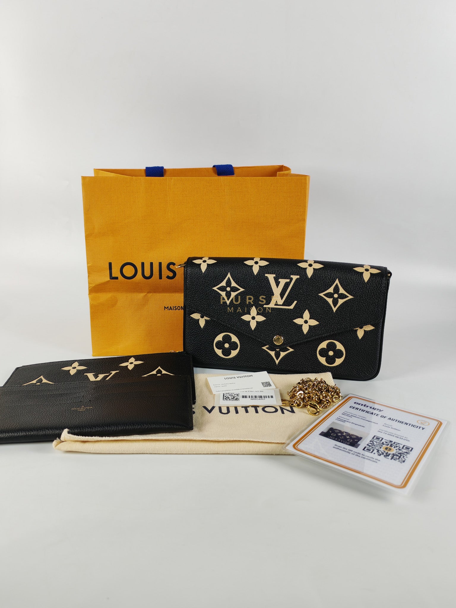 Pochette Félicie Monogram Empreinte Bicolor (Microchip) | Purse Maison Luxury Bags Shop