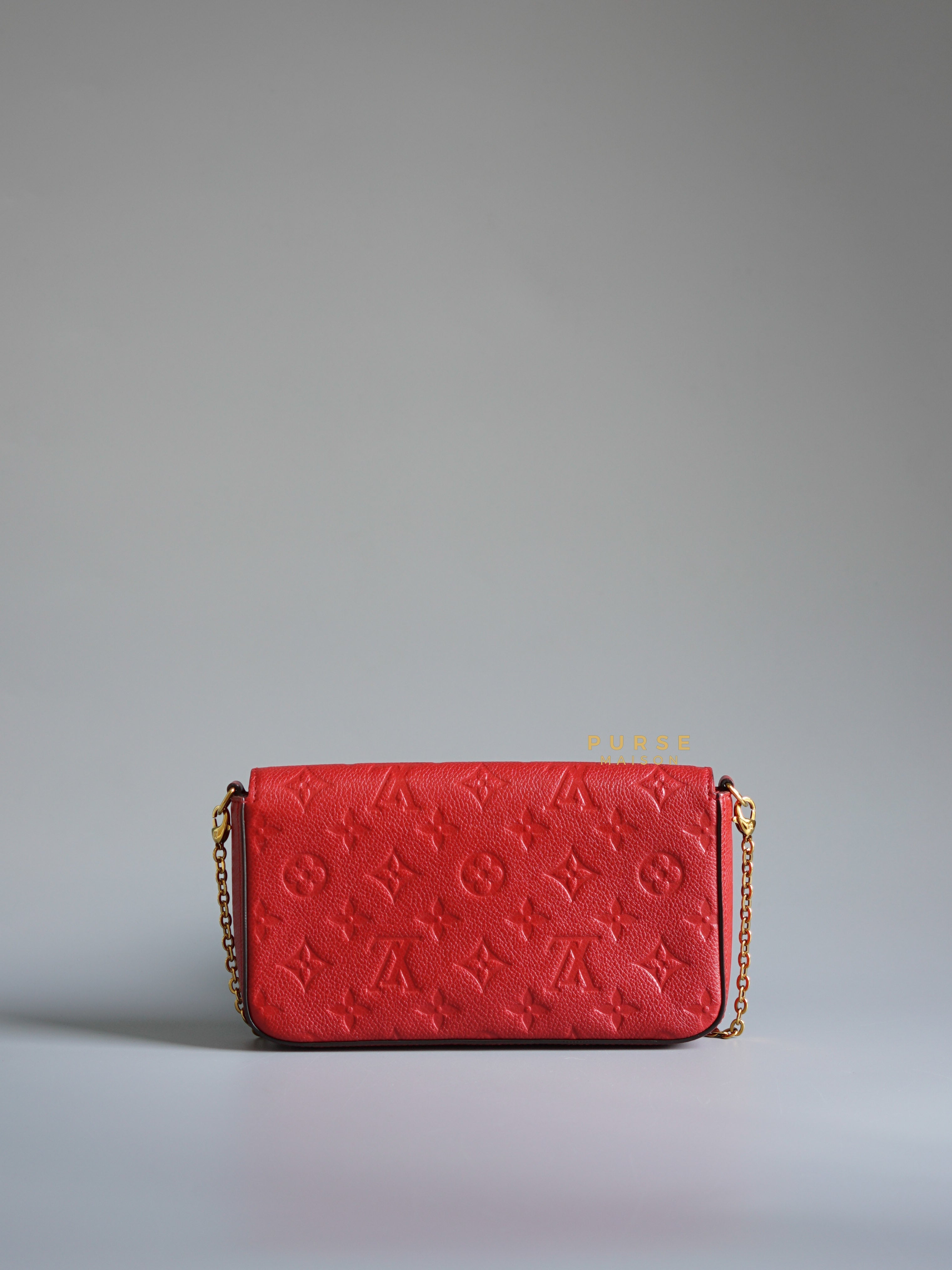 Louis Vuitton Pochette Felicie Rouge Monogram Empreinte (Date Code: SP3157) | Purse Maison Luxury Bags Shop