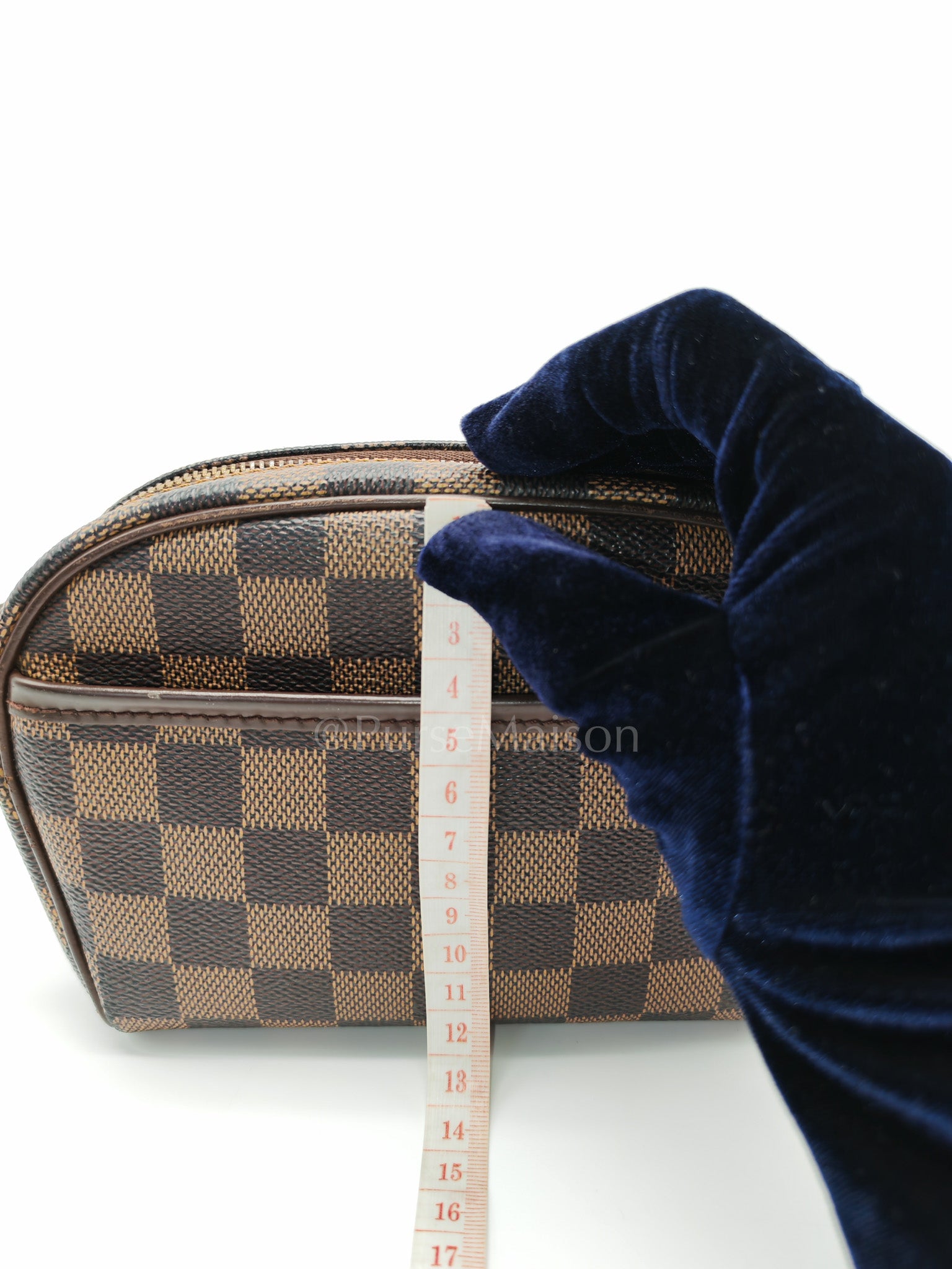 Pochette Ipanema in Damier Ebene Canvas and Gold Hardware (Datecode: FL0063) | Purse Maison Luxury Bags Shop