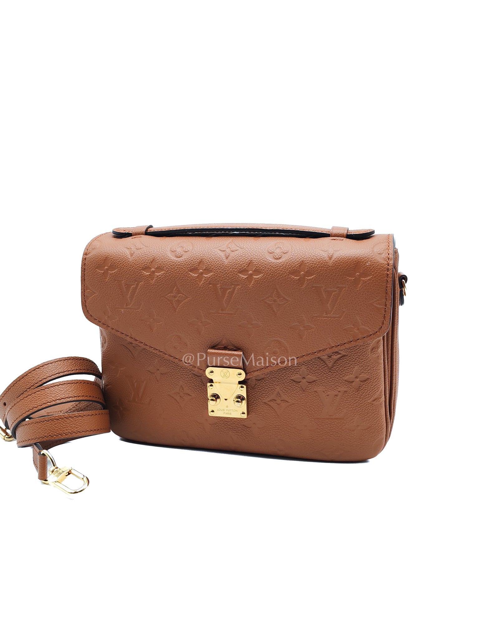 Pochette Metis in Cognac Monogram Empriente Leather (Microchip) | Purse Maison Luxury Bags Shop