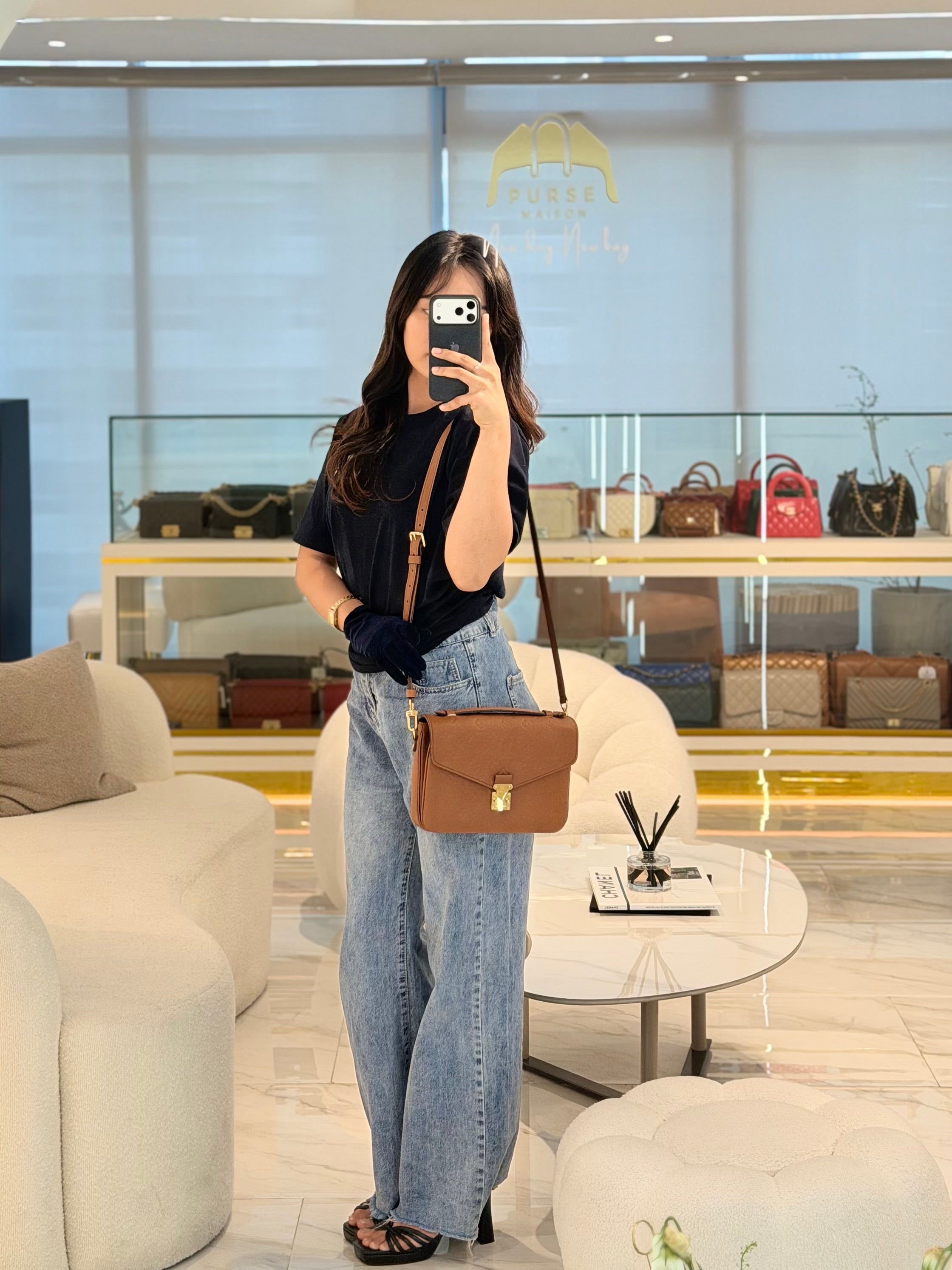 Pochette Metis in Cognac Monogram Empriente Leather (Microchip) | Purse Maison Luxury Bags Shop