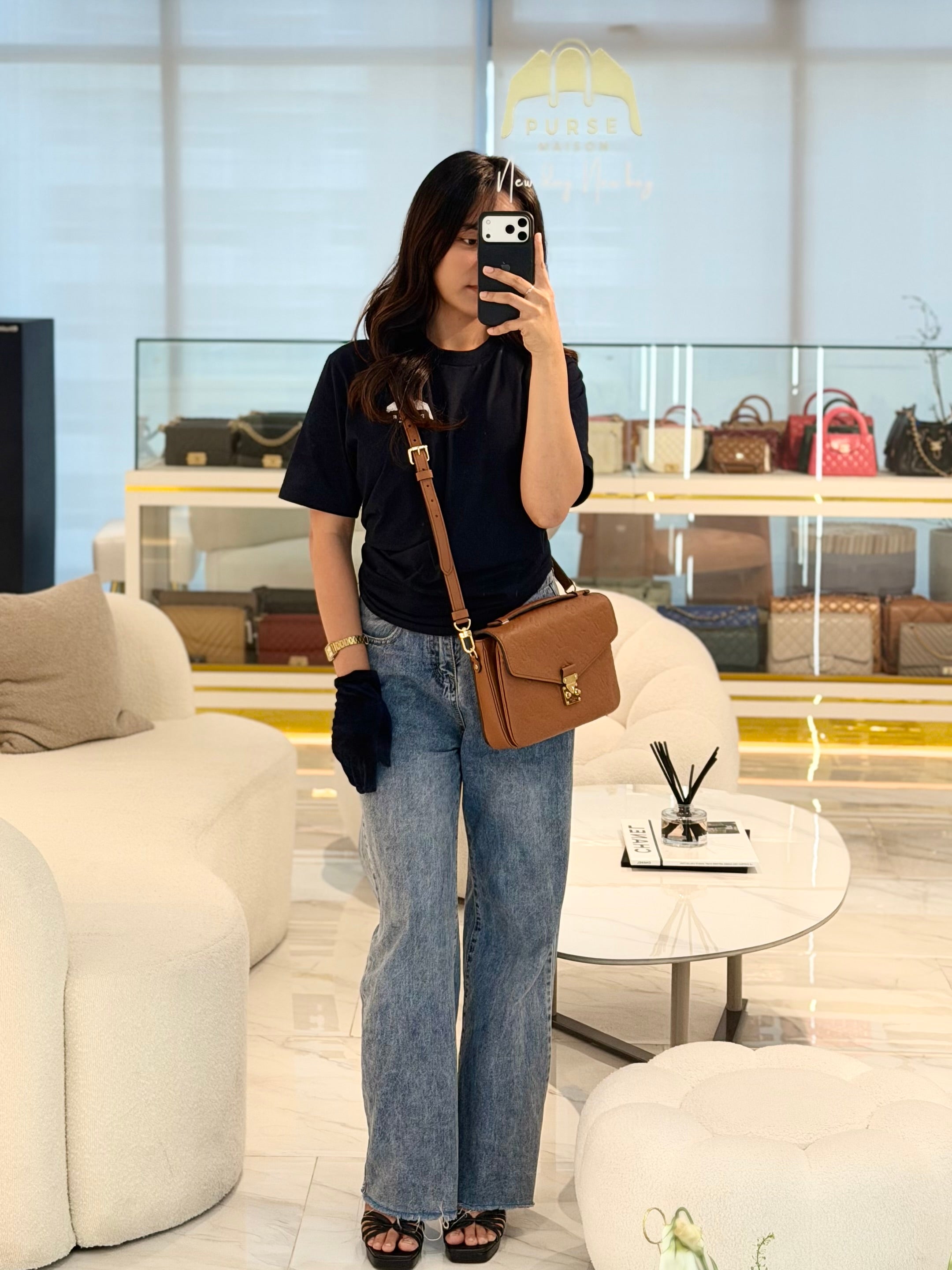Pochette Metis in Cognac Monogram Empriente Leather (Microchip) | Purse Maison Luxury Bags Shop