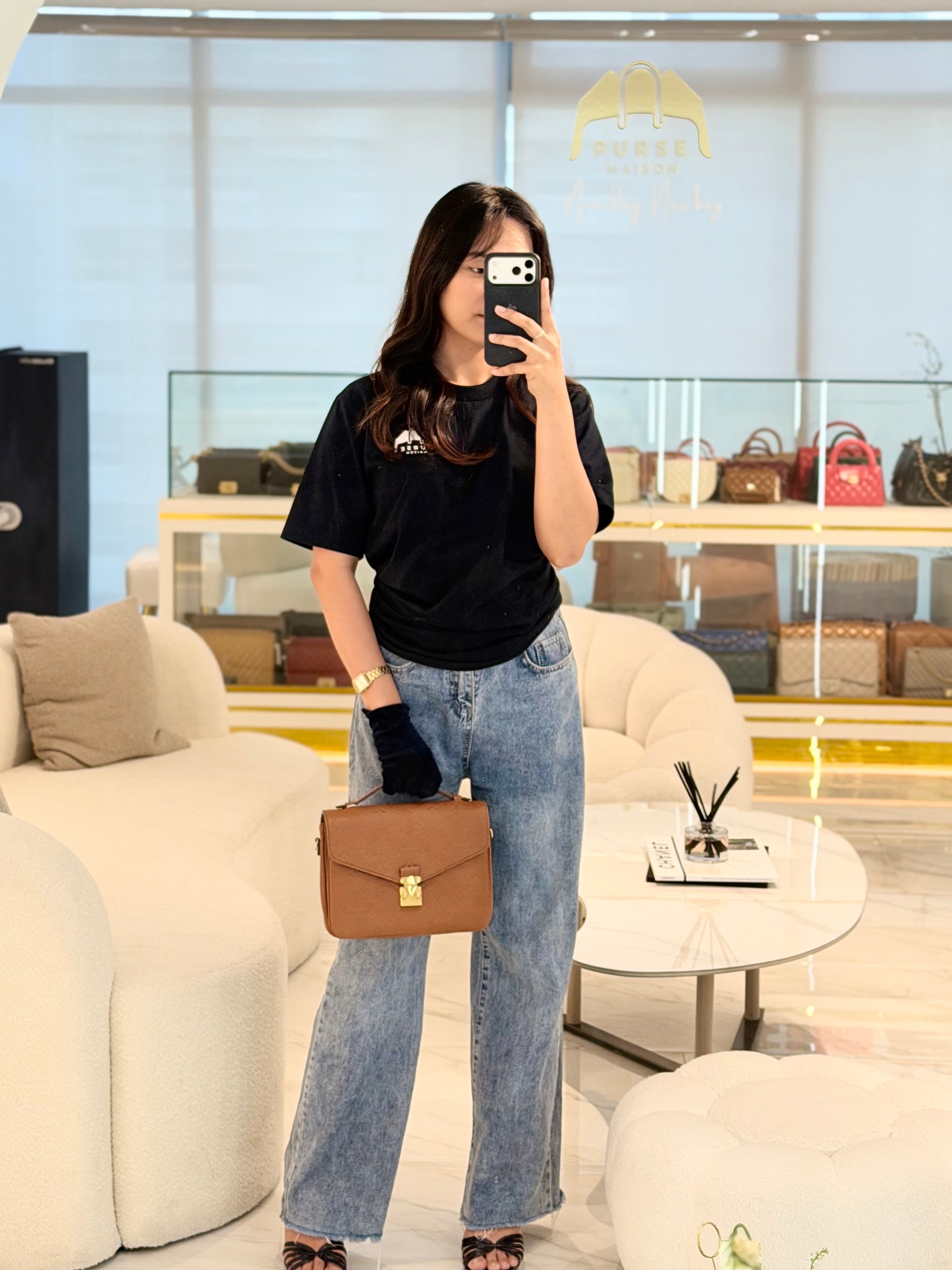 Pochette Metis in Cognac Monogram Empriente Leather (Microchip) | Purse Maison Luxury Bags Shop