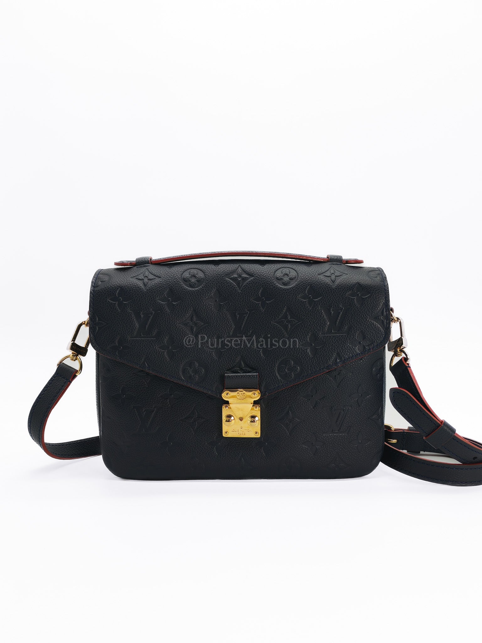 Pochette Metis in Marine Rouge Empreinte Leather (Date code: AR2148) | Purse Maison Luxury Bags Shop
